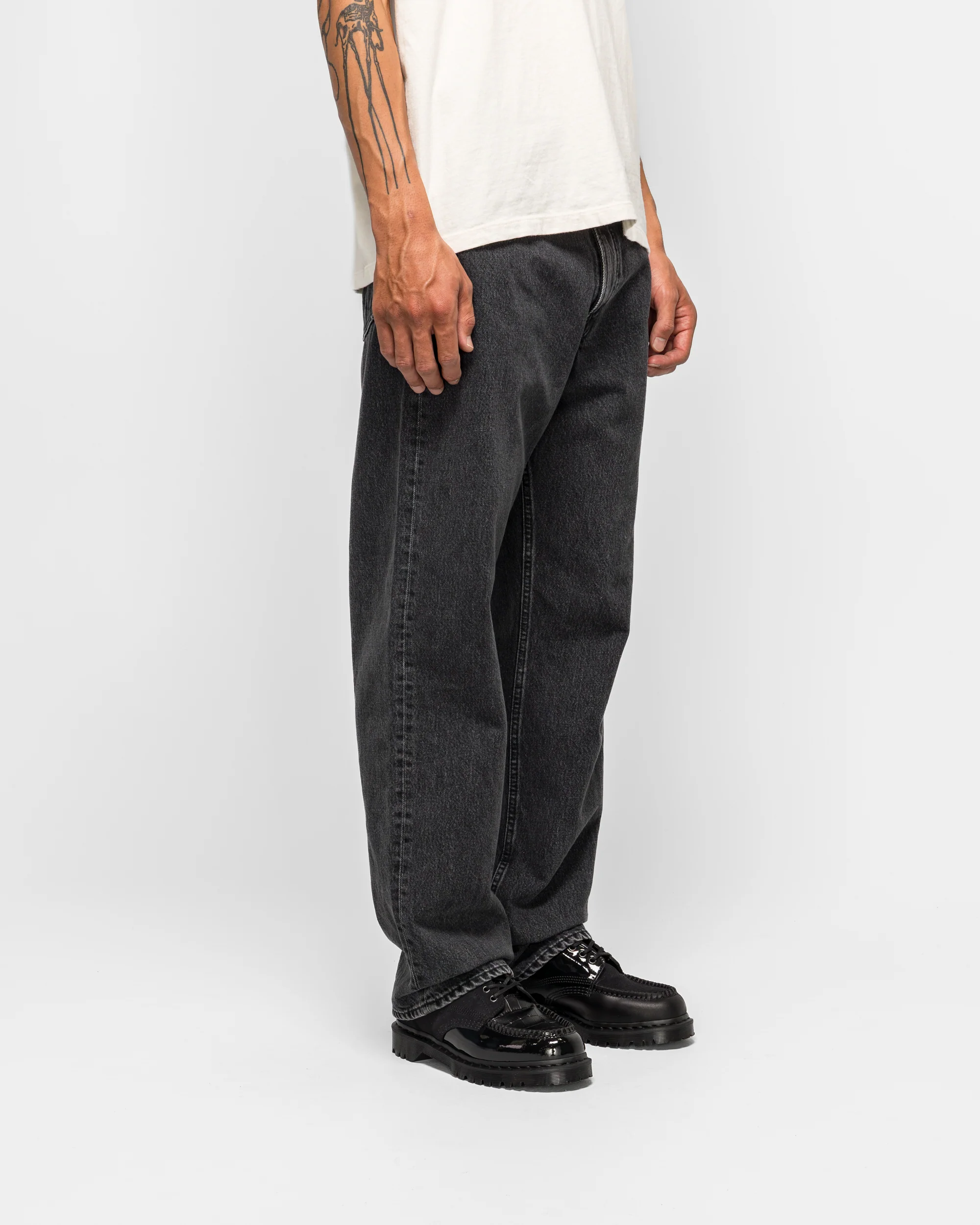 101 Dad's Fit Denim Pants - Black Denim Stone Wash - Image 3