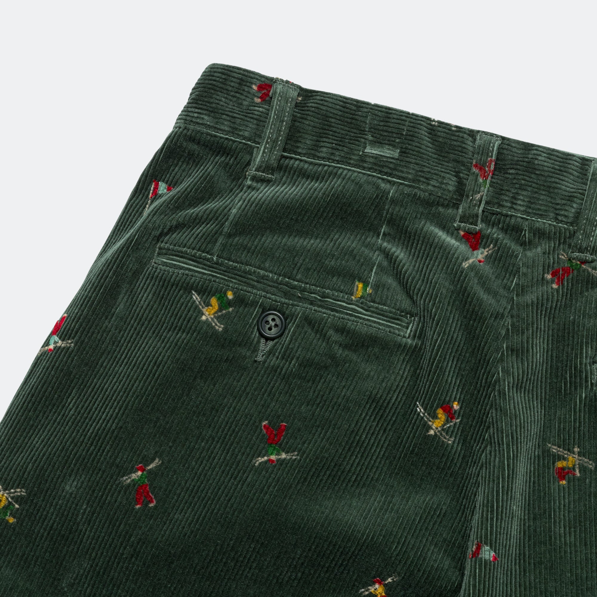 2 Pleats Trousers Corduroy - Skier Green - Image 6