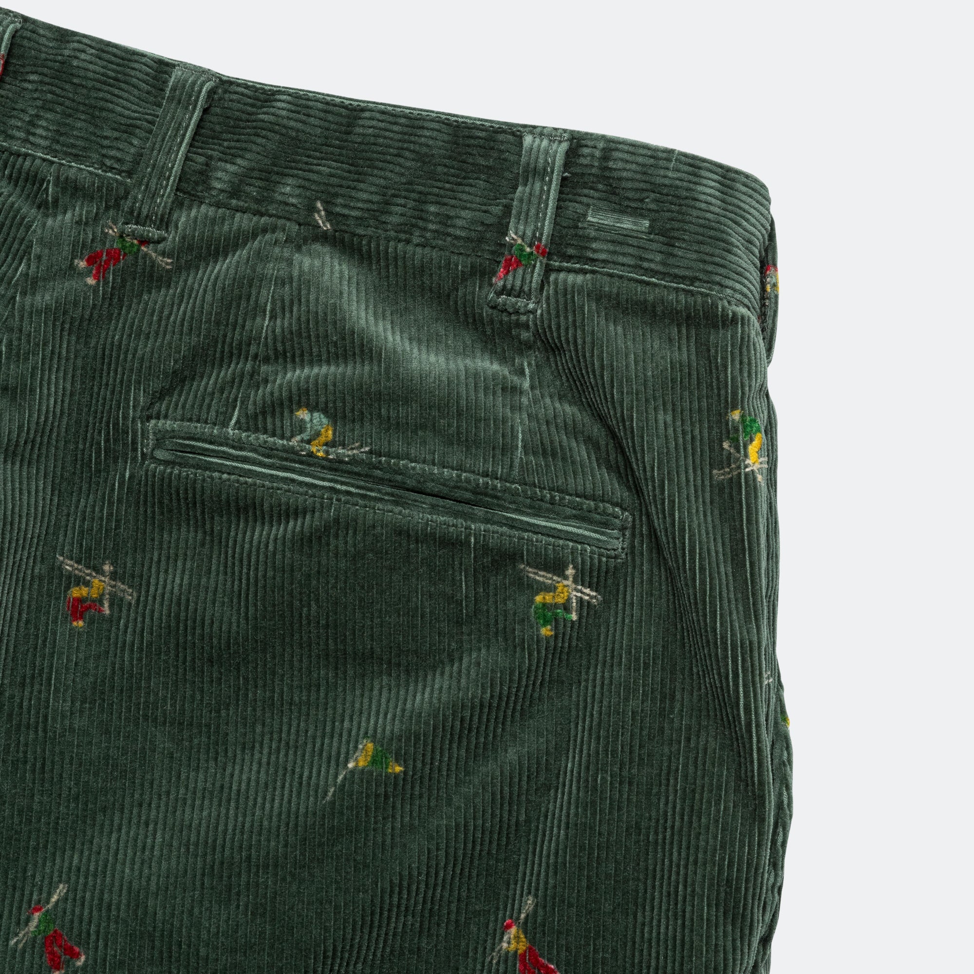 2 Pleats Trousers Corduroy - Skier Green - Image 7