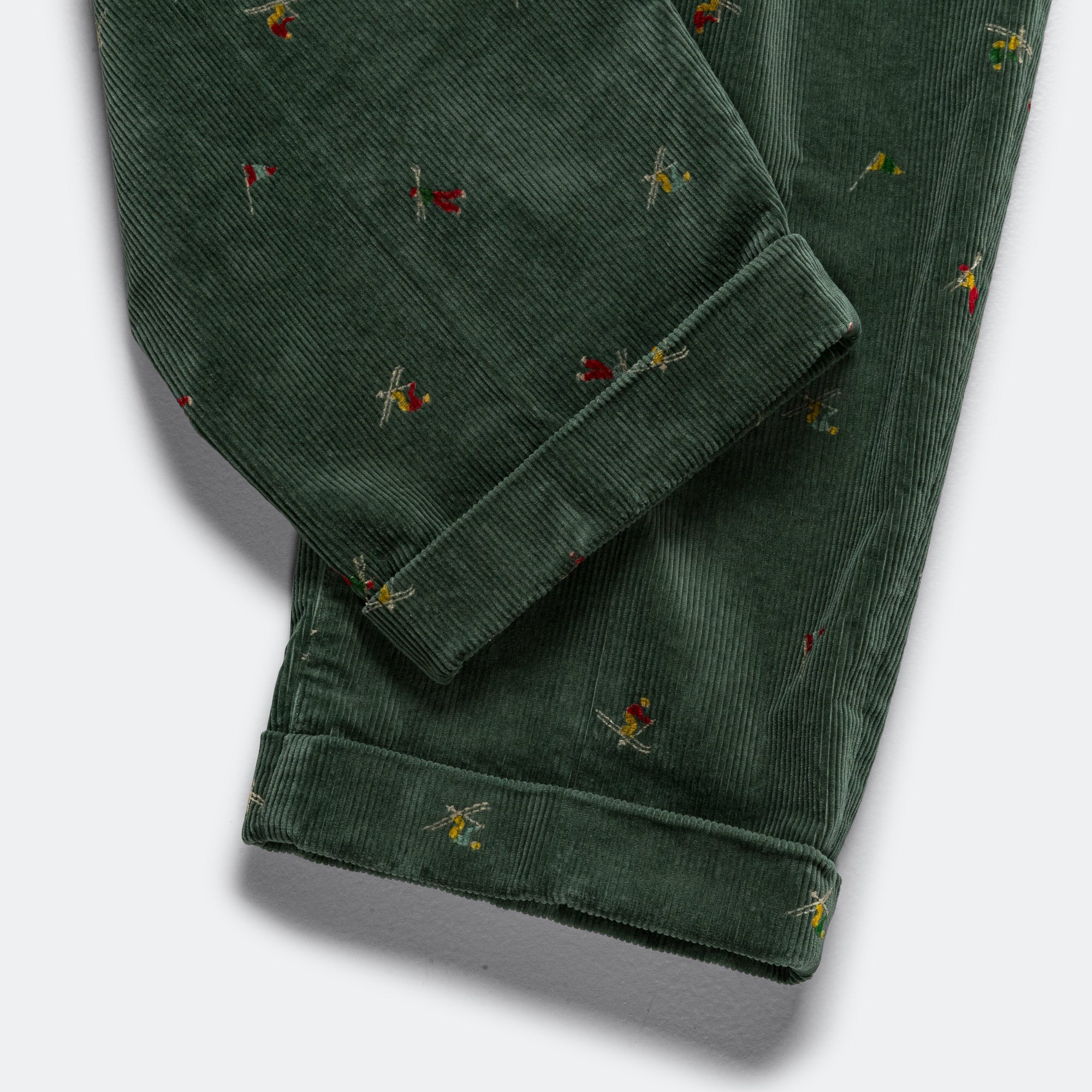 2 Pleats Trousers Corduroy - Skier Green - Image 8