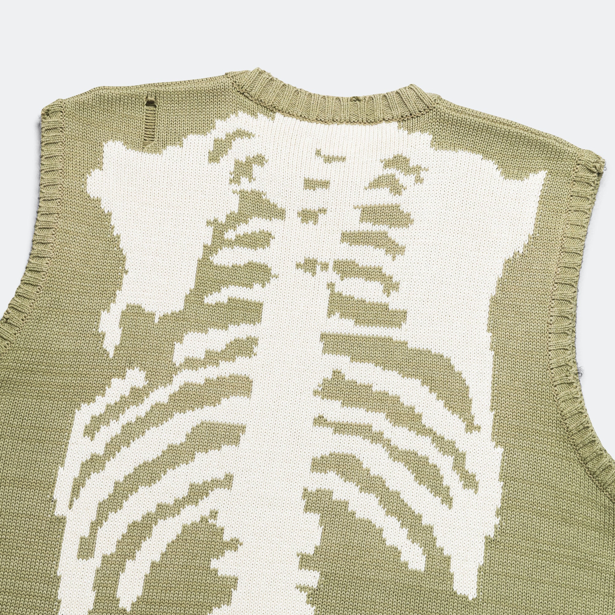 5G Cotton Knit BONE Vest - Khaki - Image 7