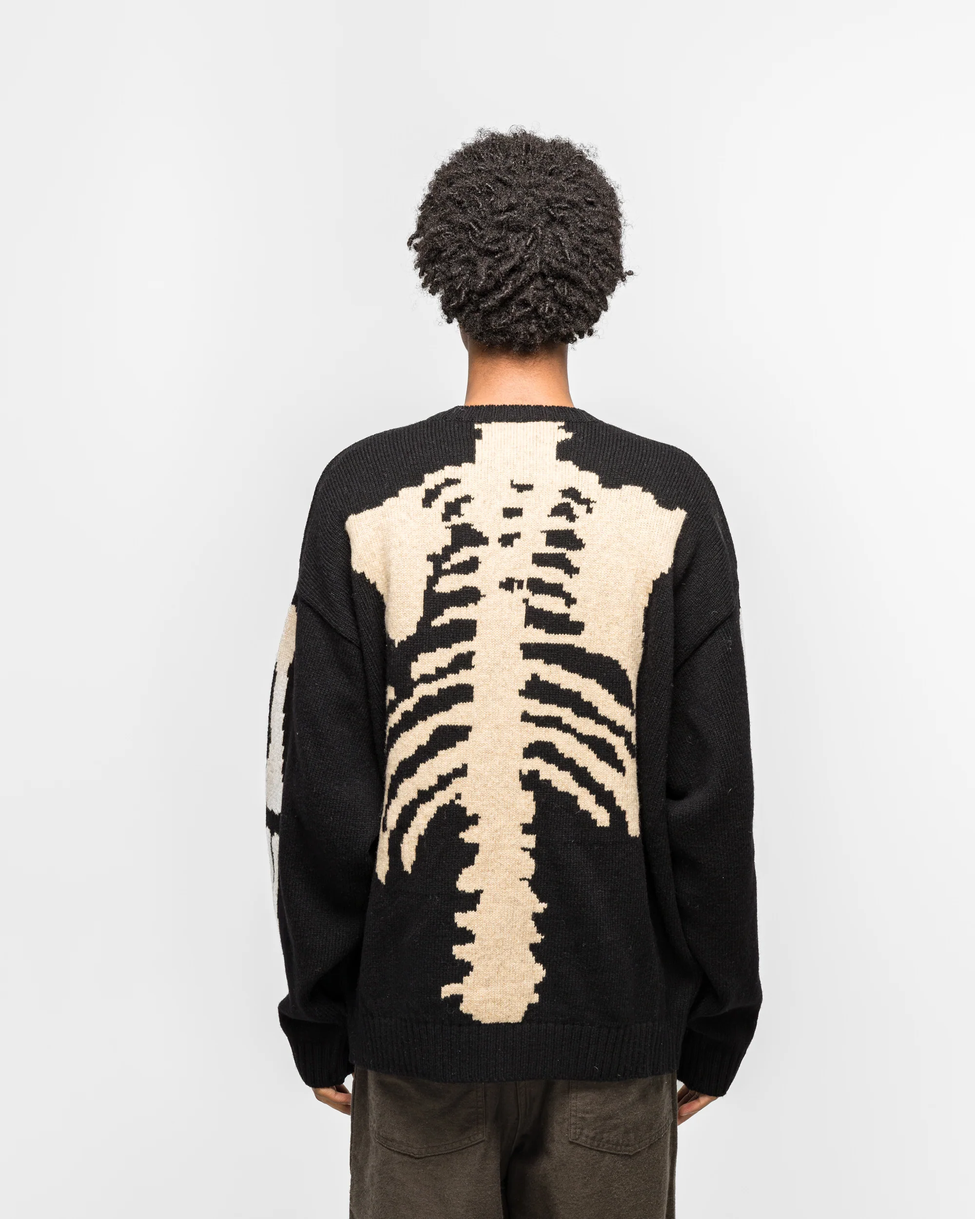 5G Wool BONE Crew Sweater - Black - Image 3