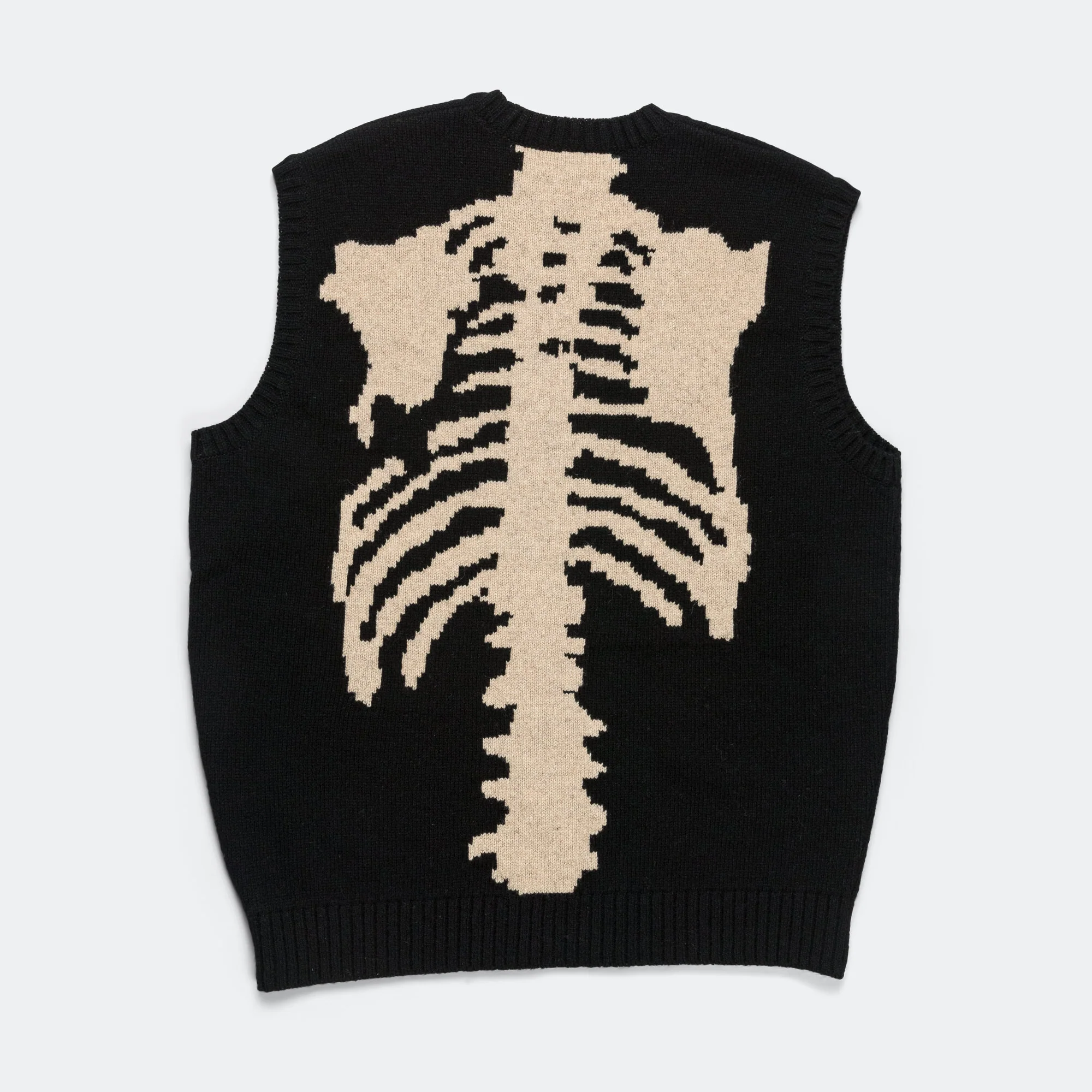 5G Wool BONE Vest - Black - Image 2