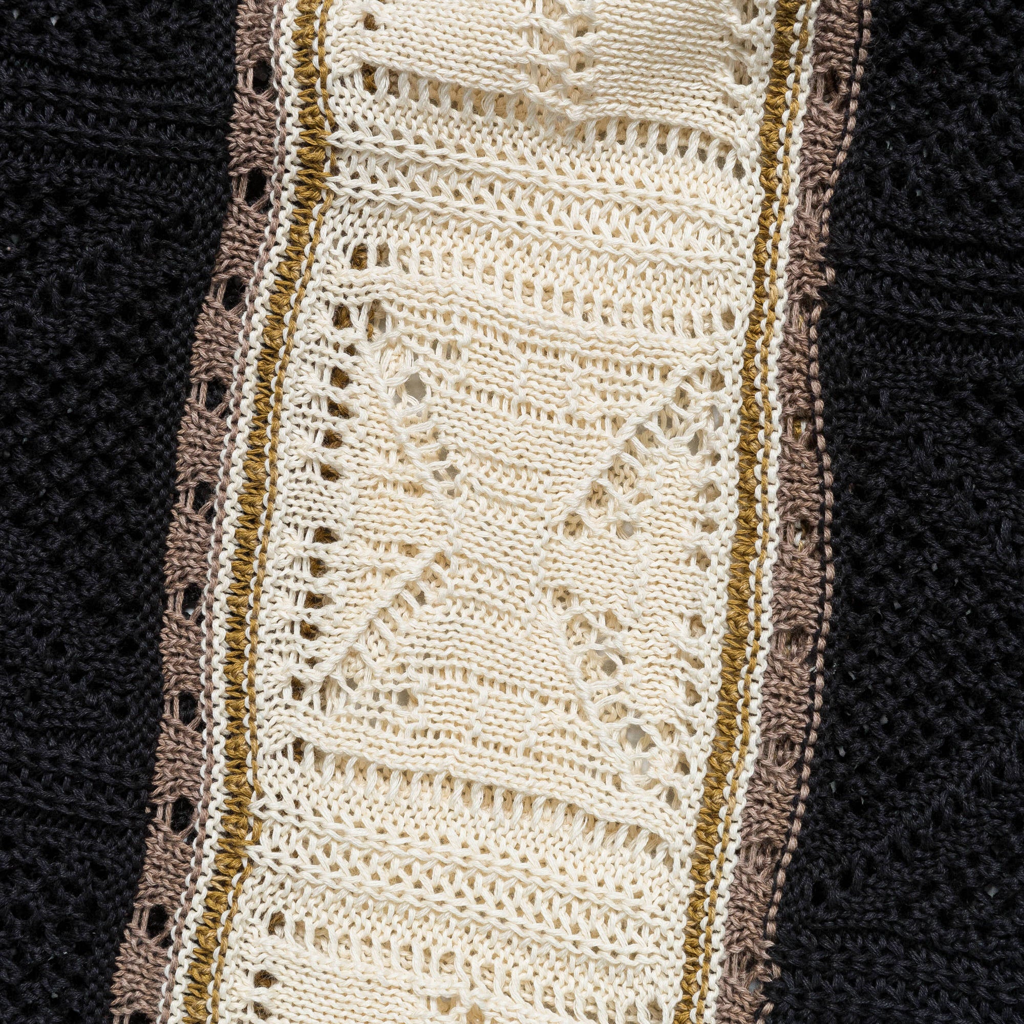 7G Crochet Knit TENNESSEE Aloha Polo - Black - Image 4