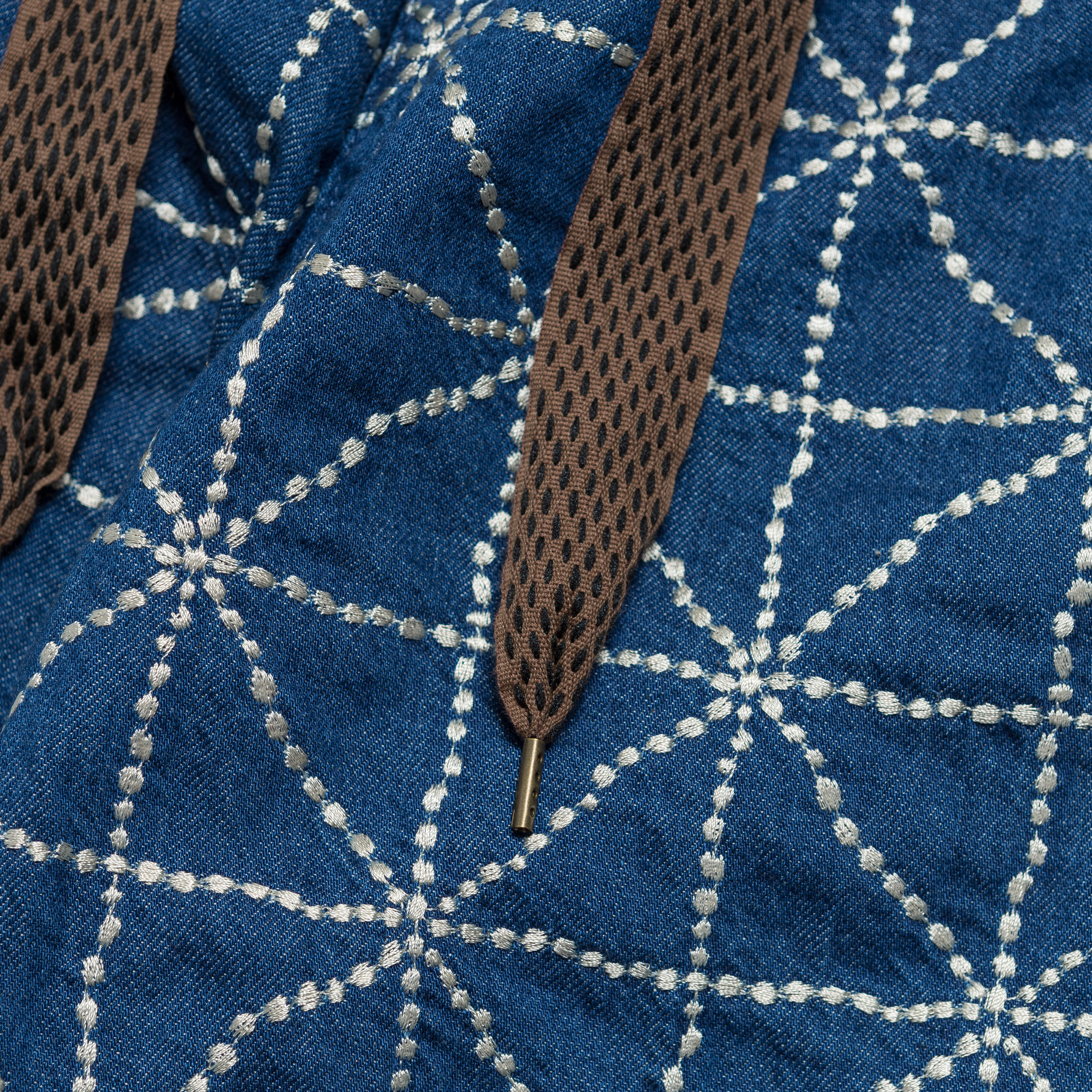 8oz Denim FOLK-DOJO Embroidery EASY Pants - Midtone - Image 3