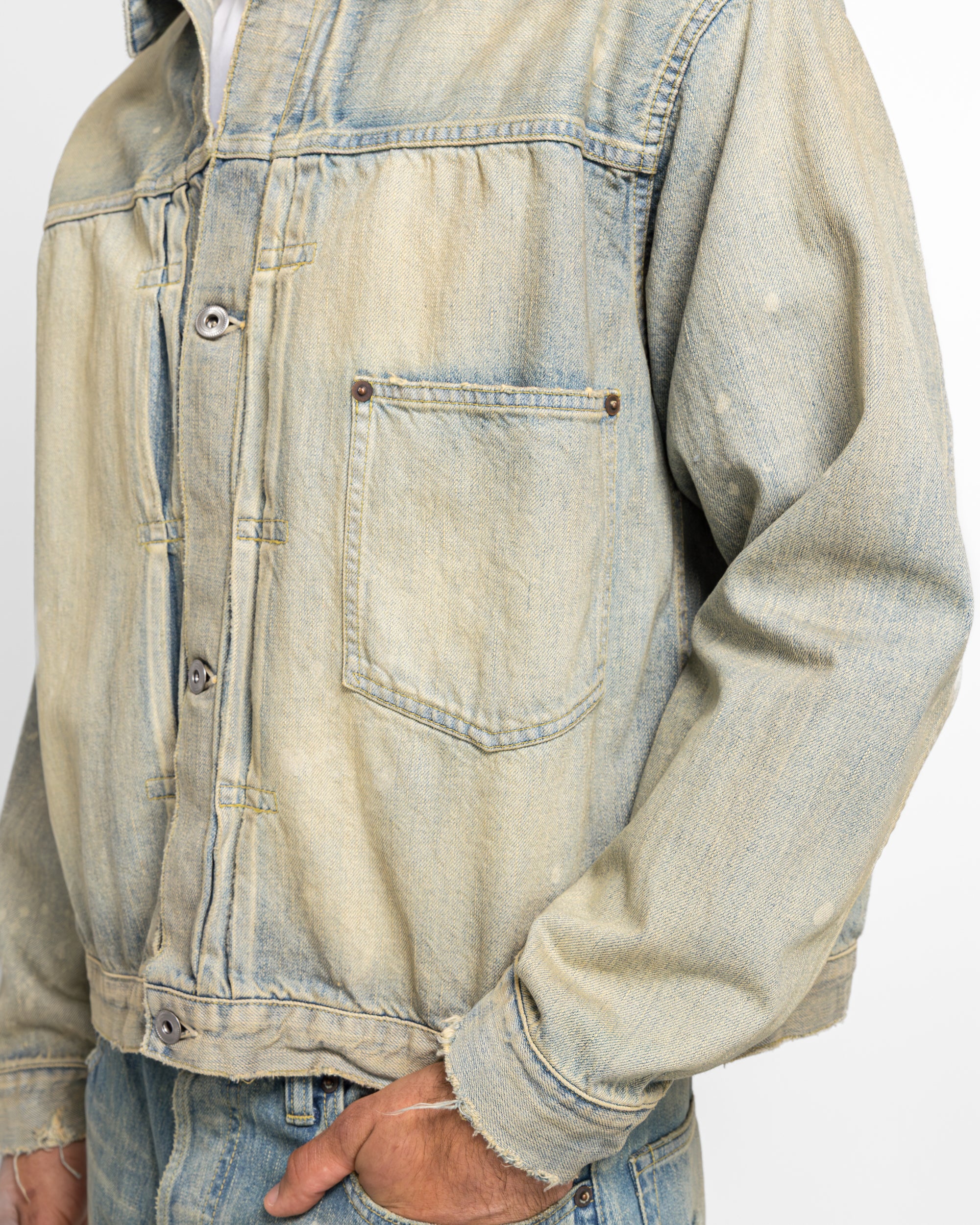 1st Type Denim Jacket - Bleach - Image 6