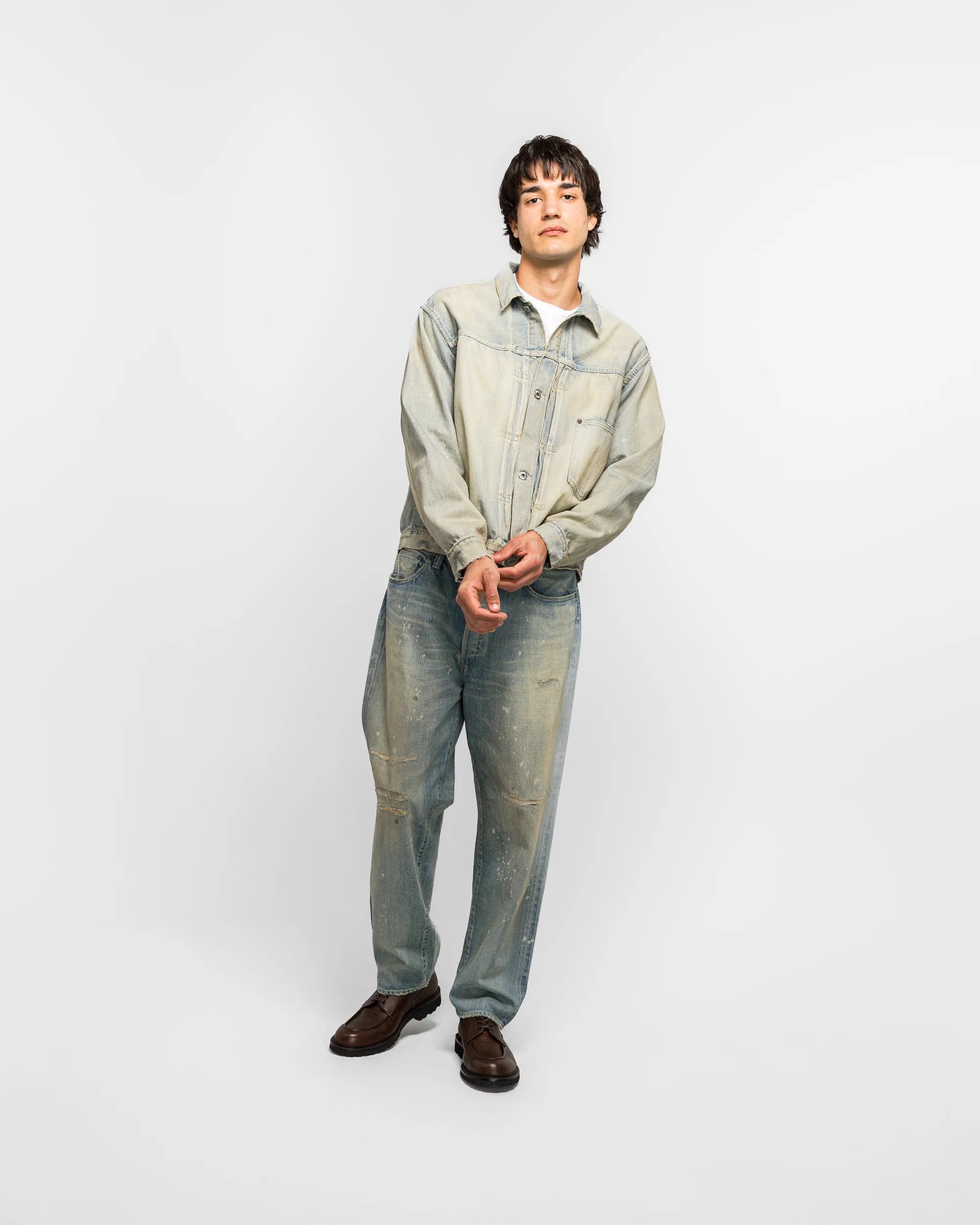 1st Type Denim Jacket - Bleach - Image 7