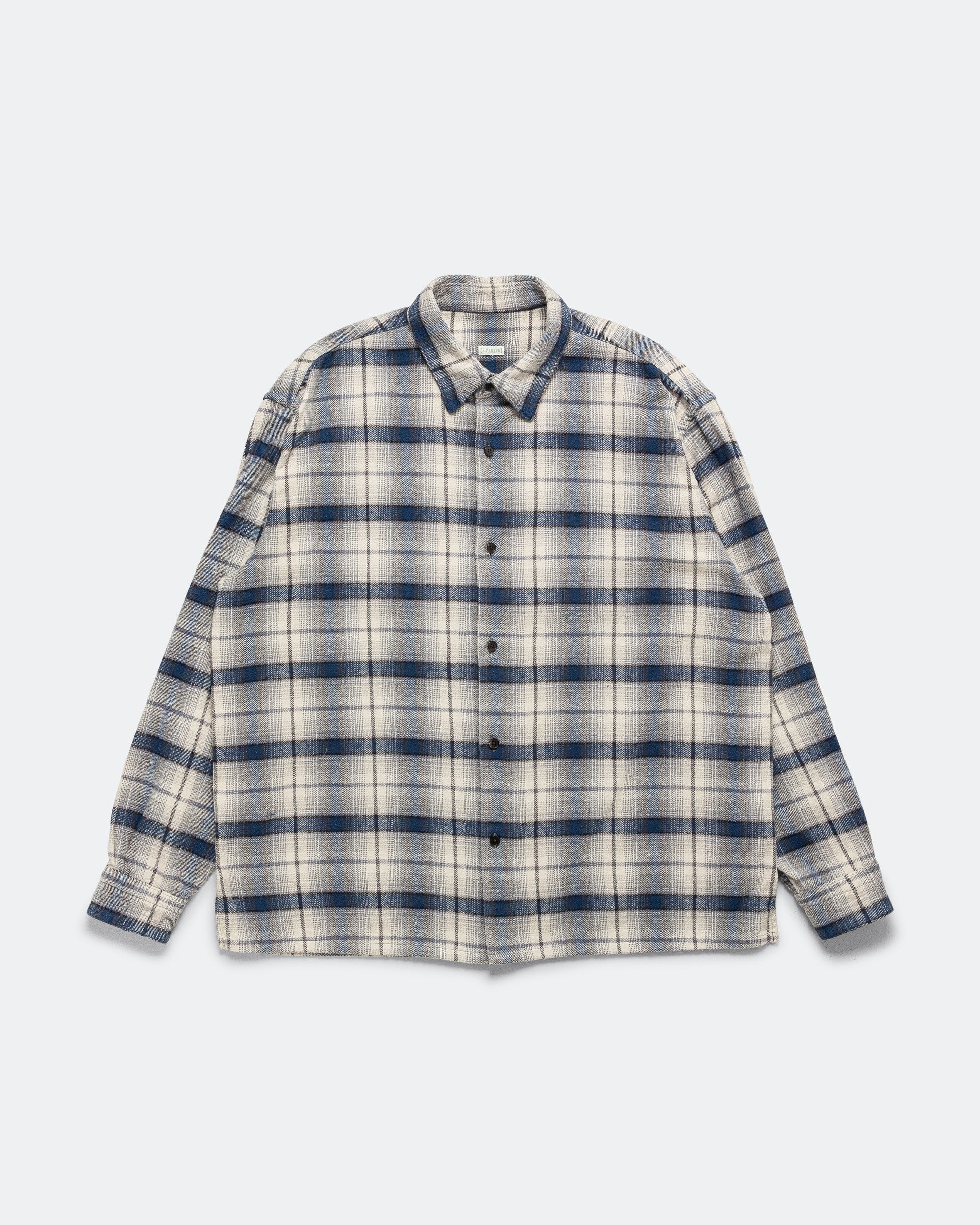 Vintage Cotton Silk Nep Twill Shirt - Navy