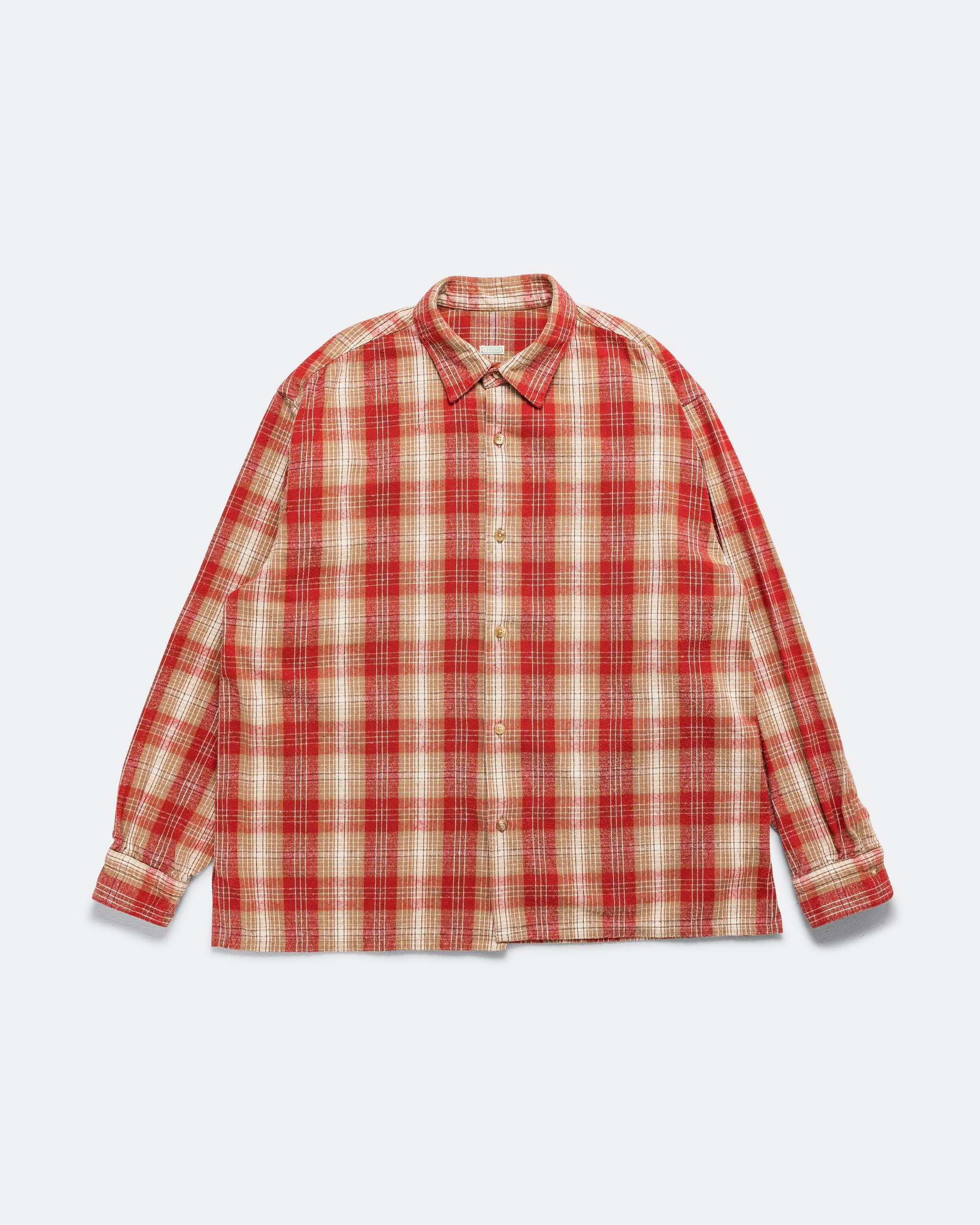 Vintage Cotton Silk Nep Twill Shirt - Red