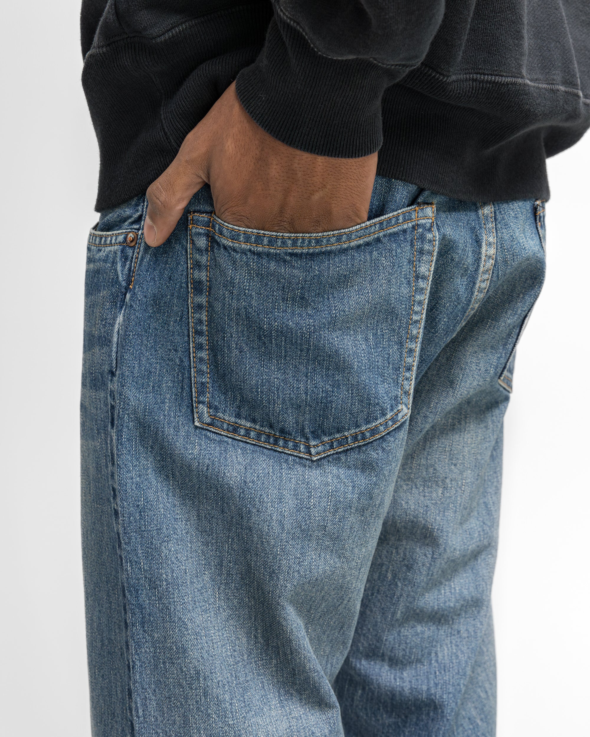 Washed Denim Pants E - Bleach - Image 5