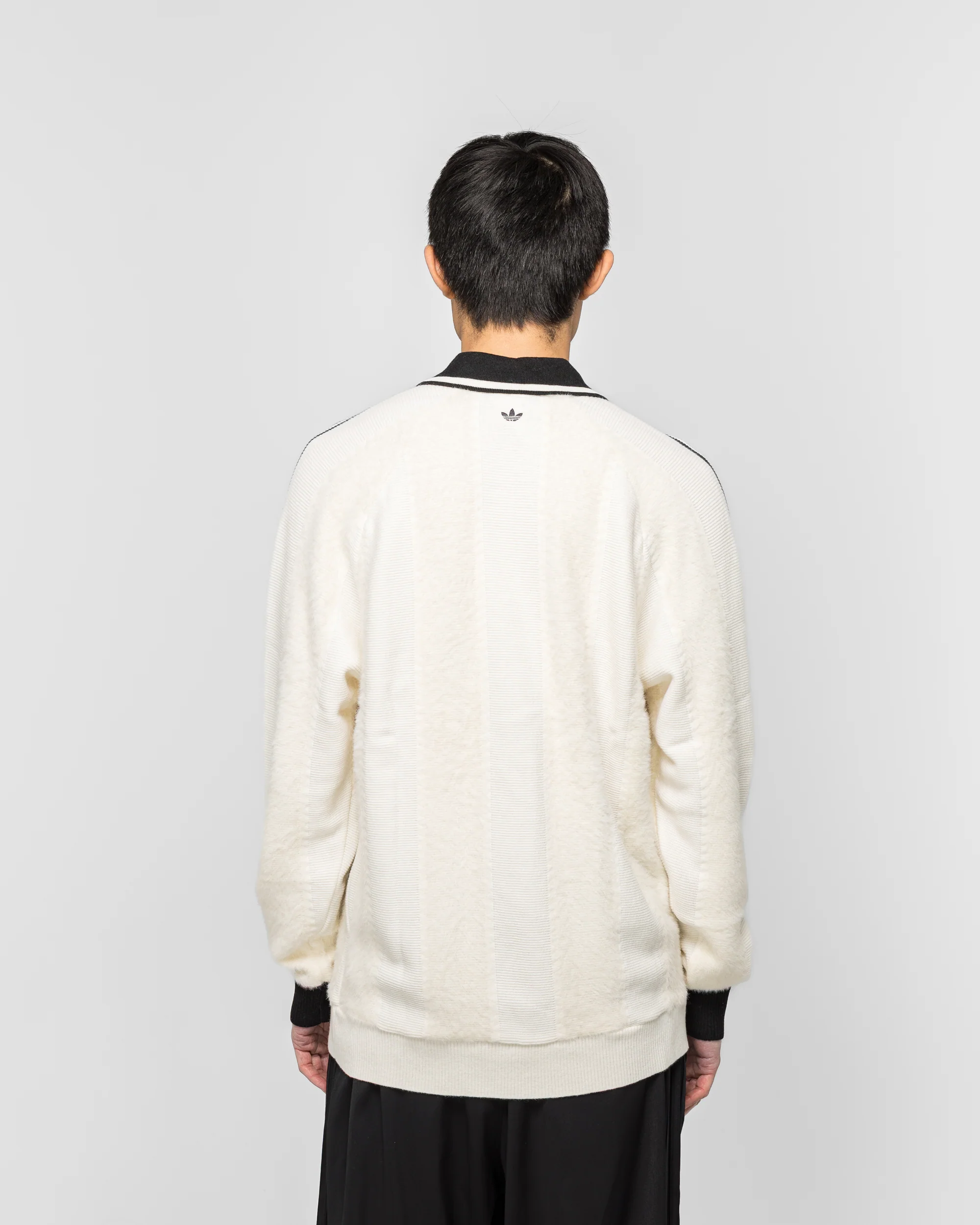 Knitted Jersey Polo - Cream White - Image 4