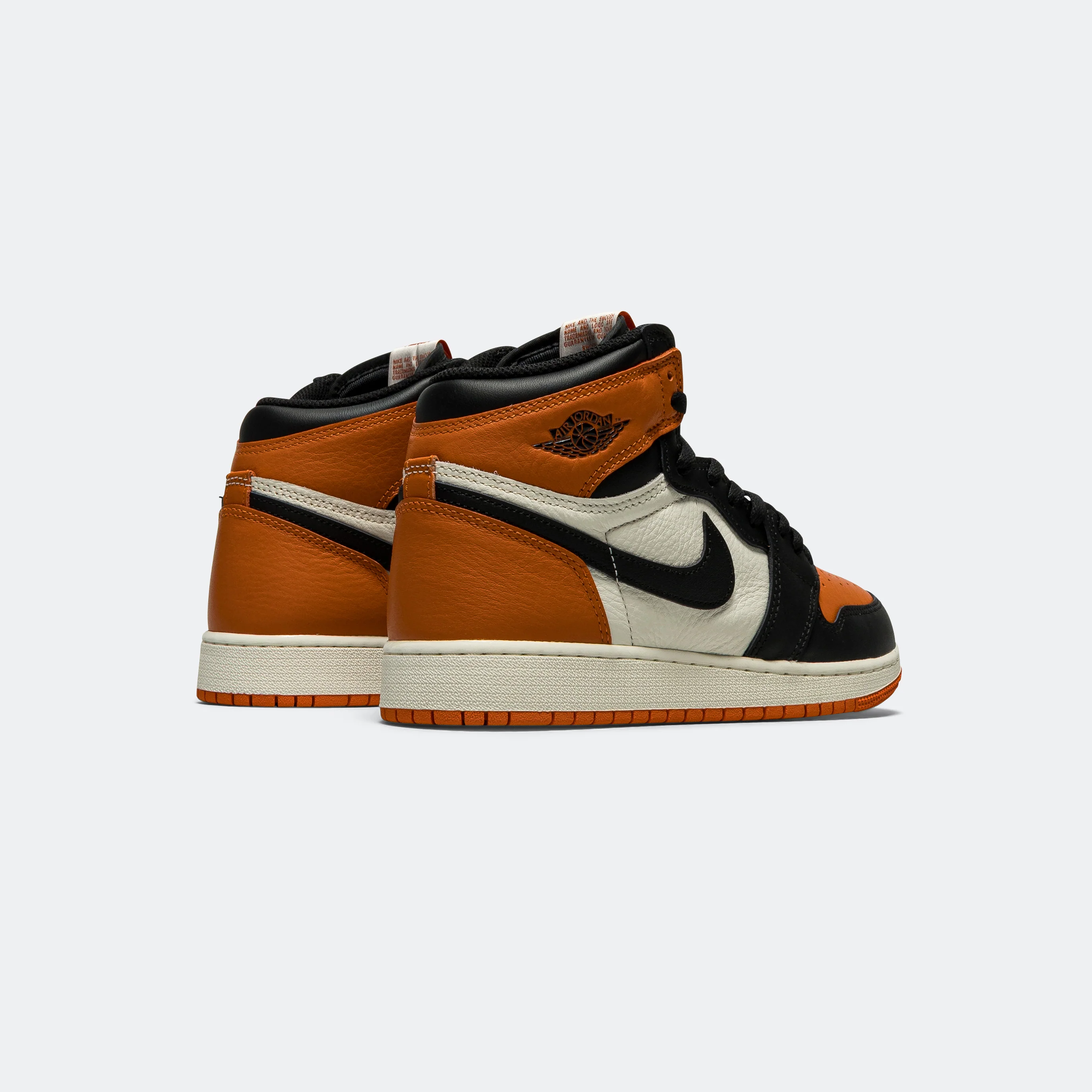 Air Jordan 1 Retro High OG GS - Black/Black-Sail-Starfish - Image 3