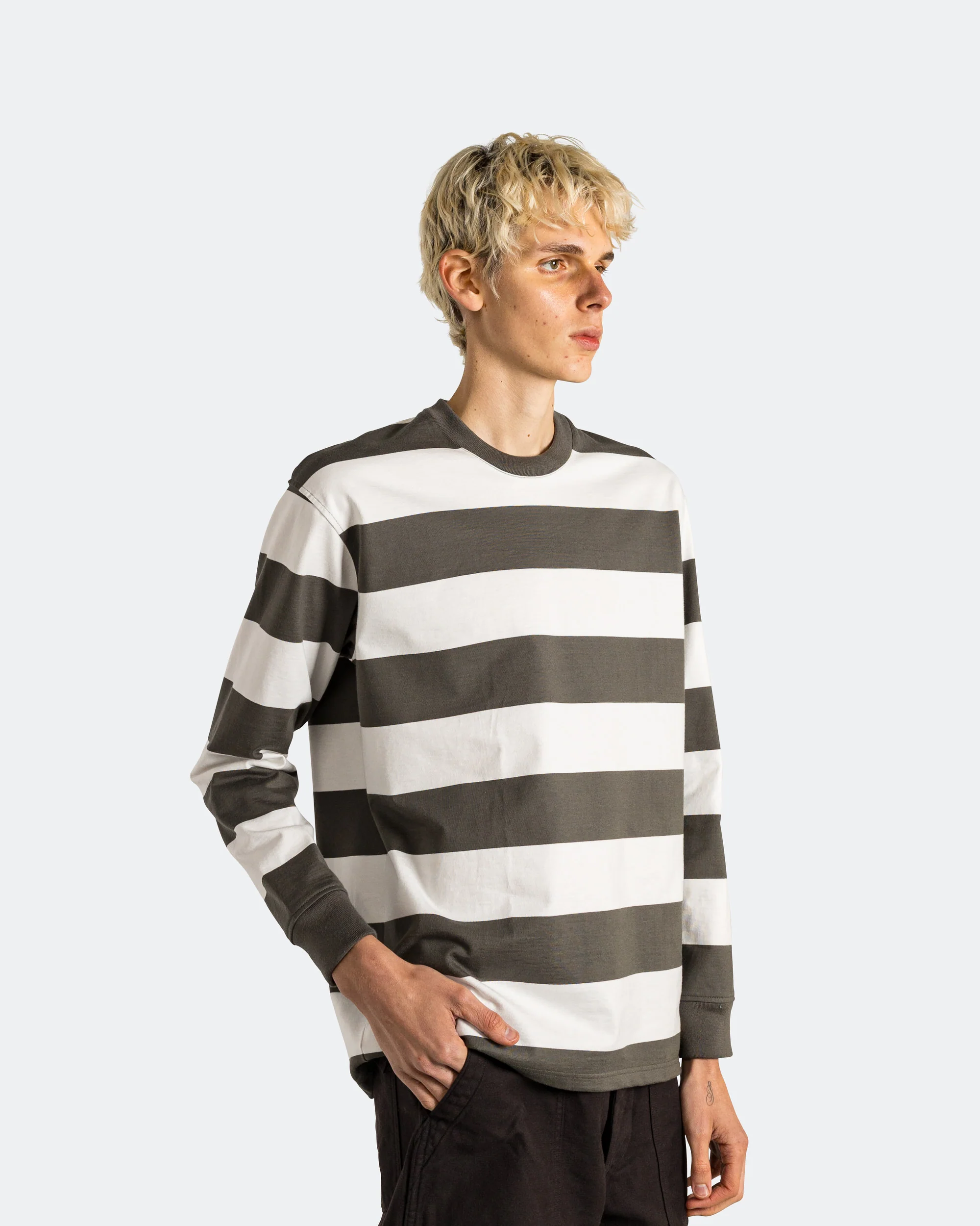 Heritage Mariniere LS T-Shirt - Chimera Green/Milk - Image 3