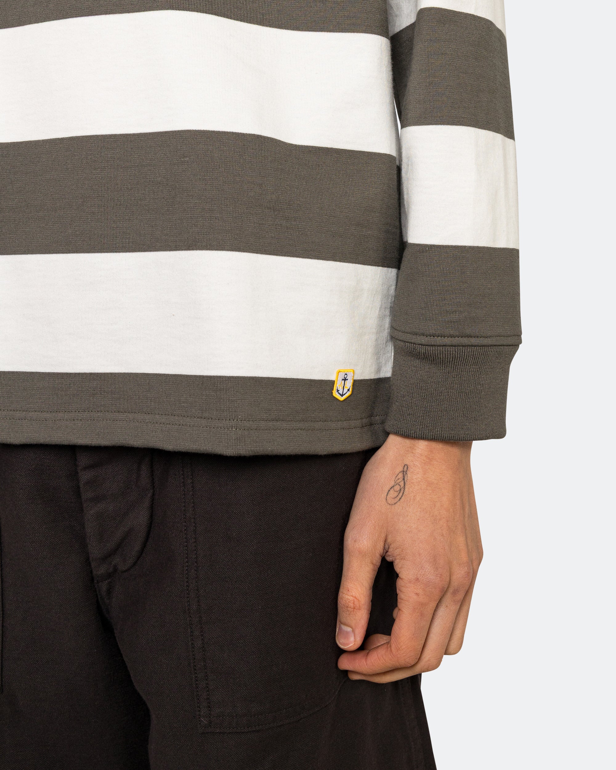 Heritage Mariniere LS T-Shirt - Chimera Green/Milk - Image 5
