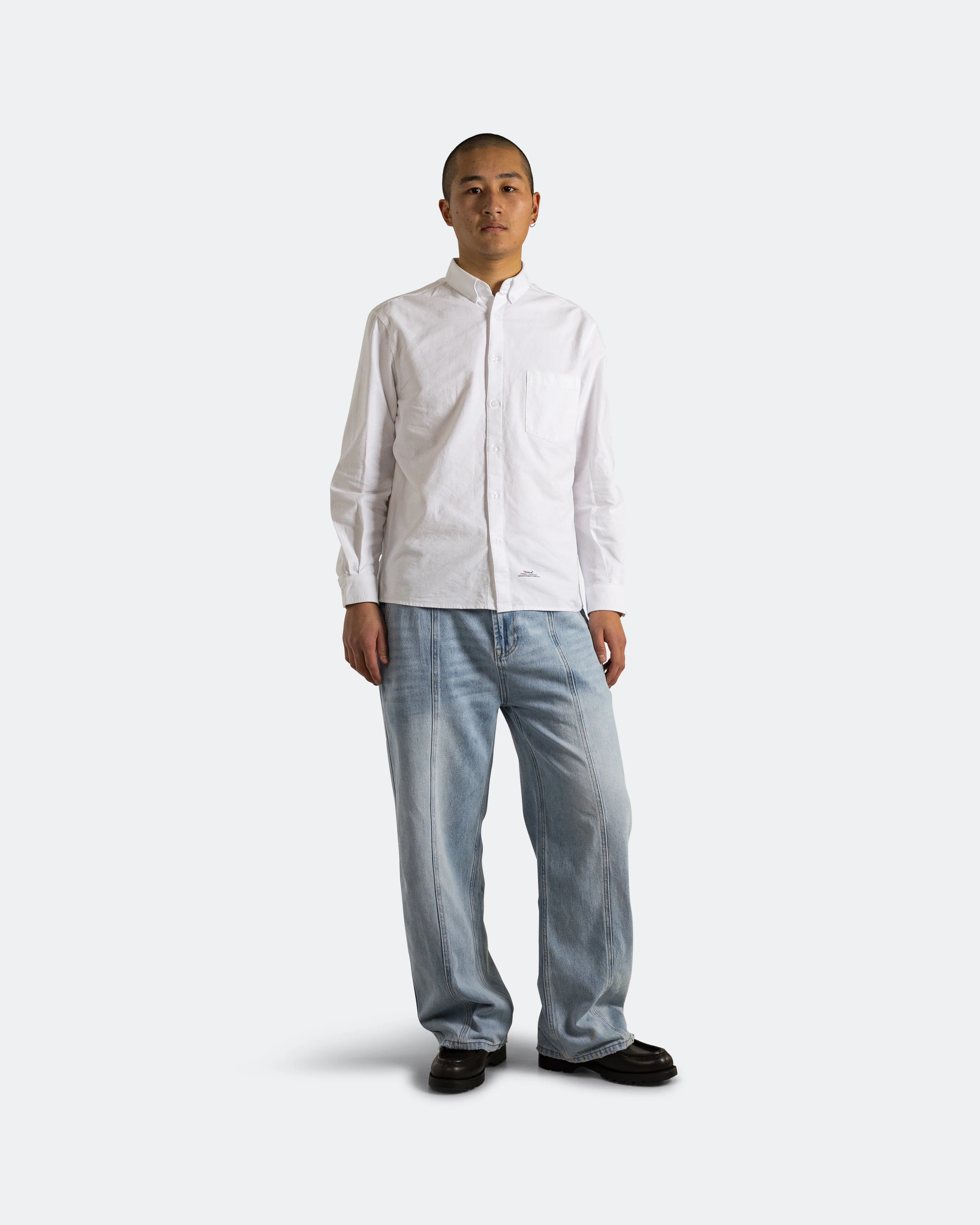 Article Stamp Oxford Shirt - White - Image 6