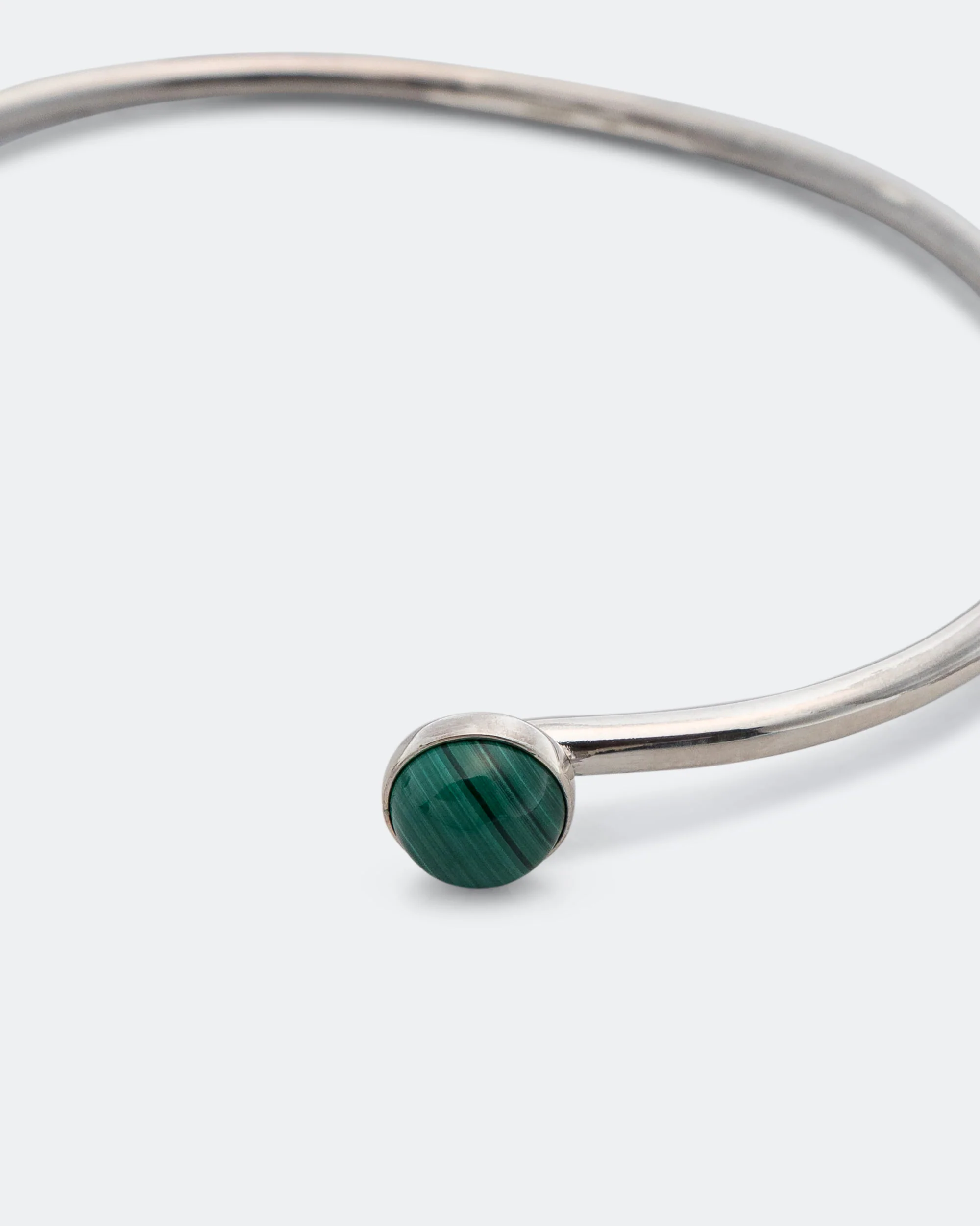 Bangle Bracelet - 925 Silver/Malachite - Image 3