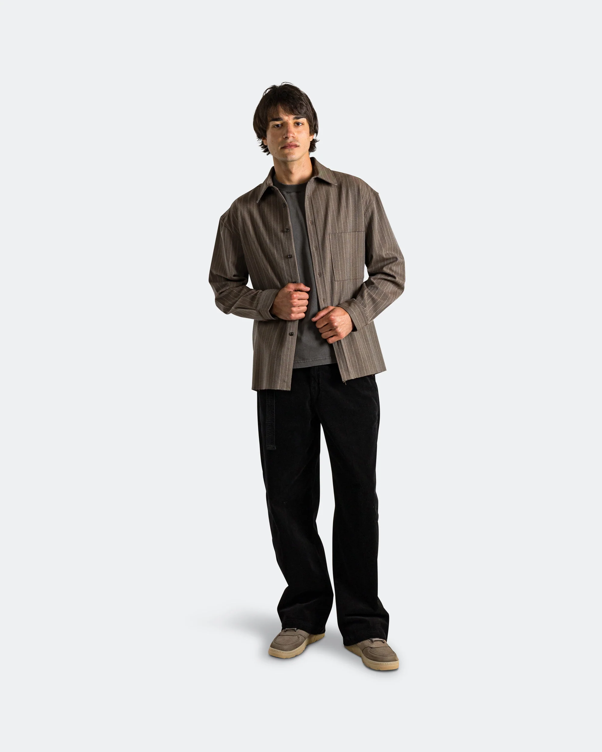 Hold LS Shirt - Brown Pinstripe - Image 6