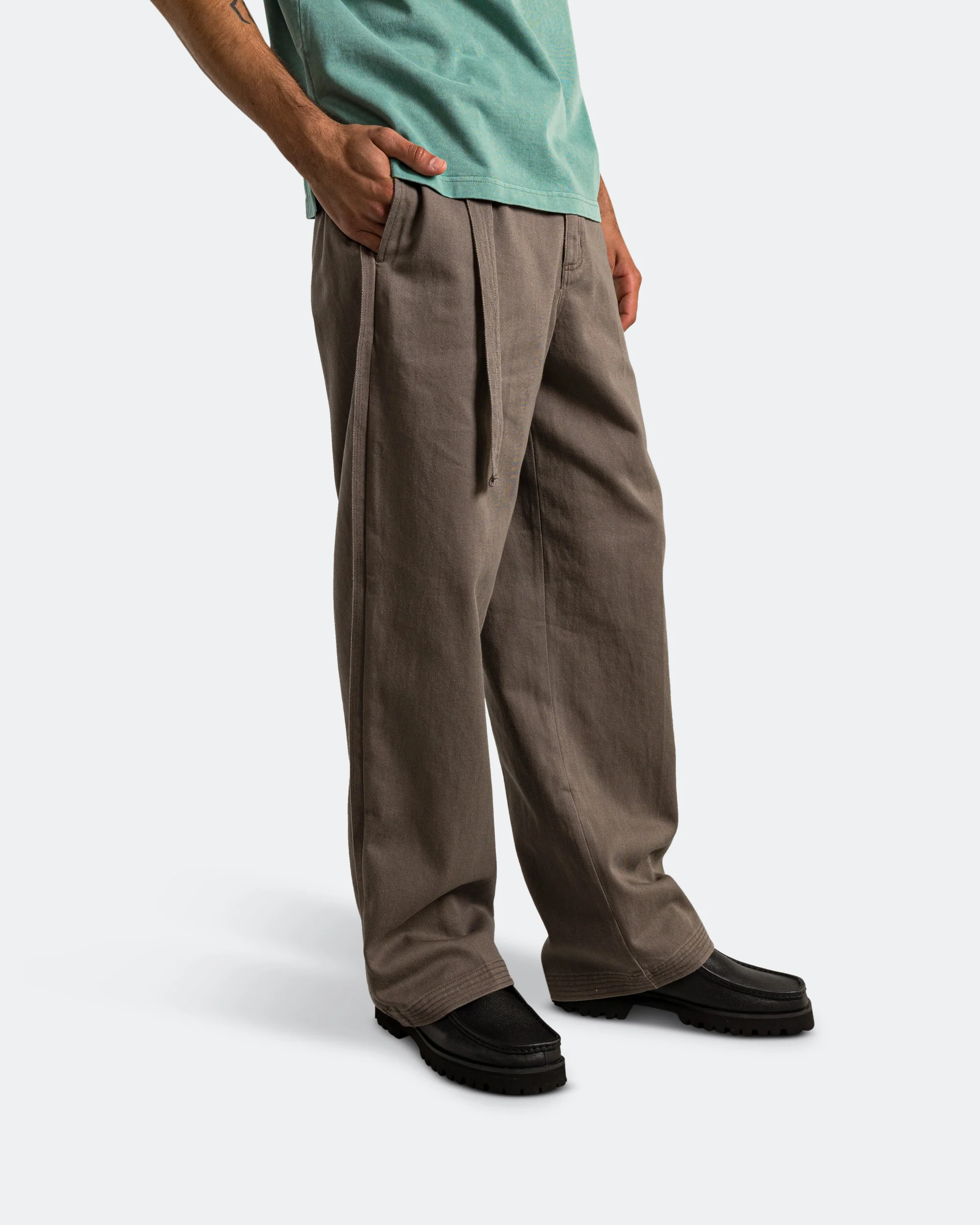 Pleated Work Pant - Gravel - Image 3