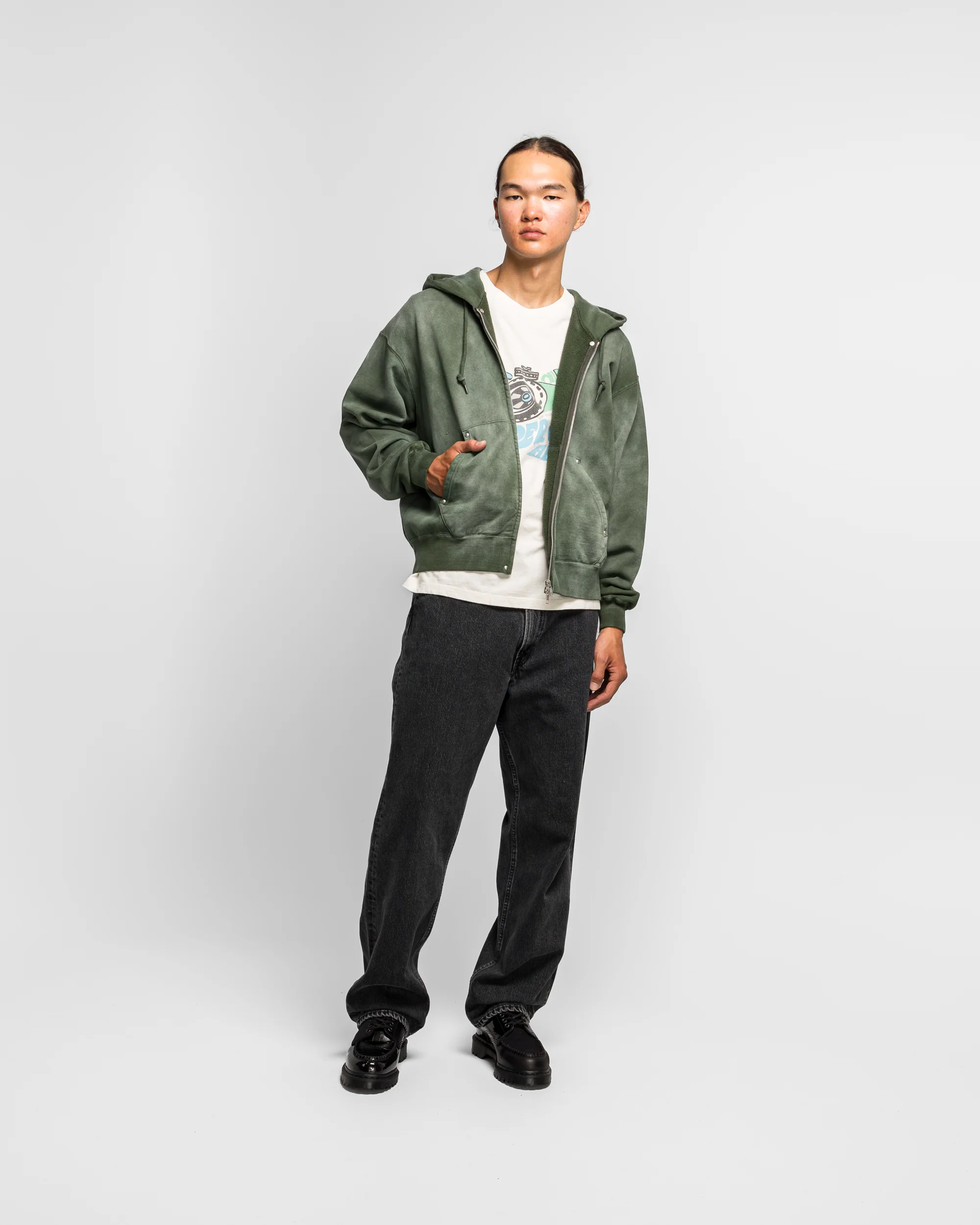 Fade Rivet Hoodie - Fade Green - Image 6