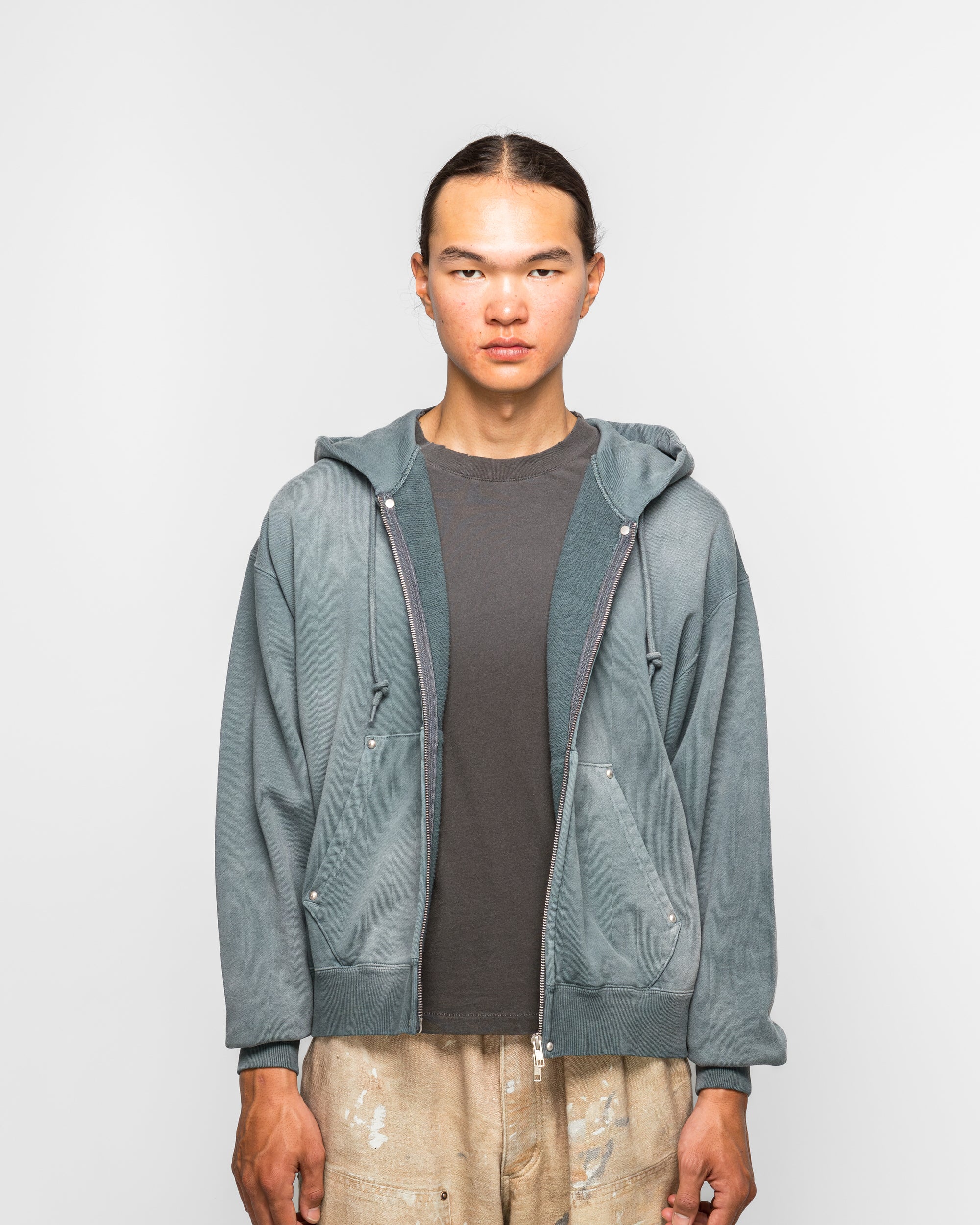 Fade Rivet Hoodie - Fade Grey - Image 2