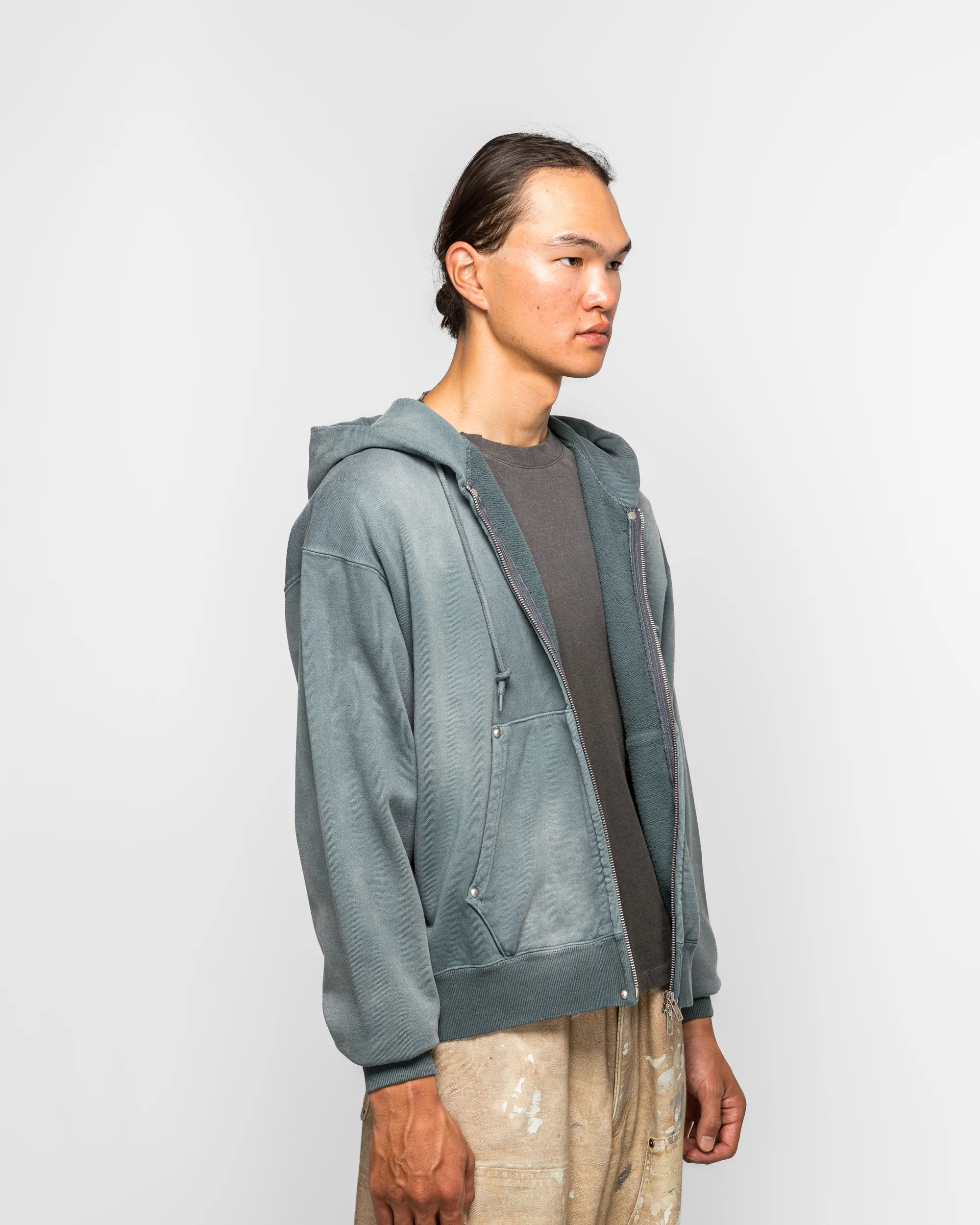 Fade Rivet Hoodie - Fade Grey - Image 3