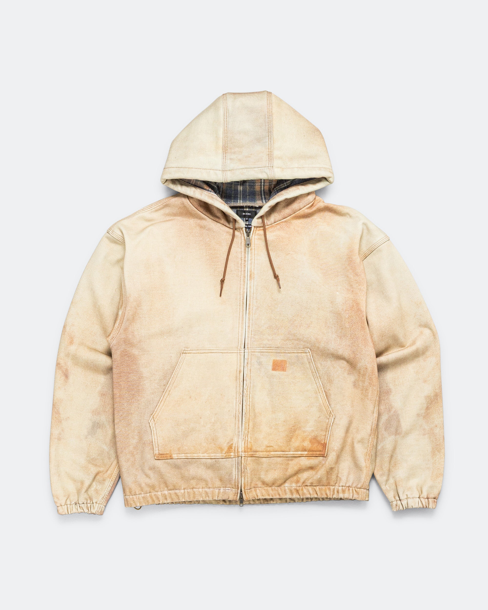 Mock Print Hoodie - Fade Beige