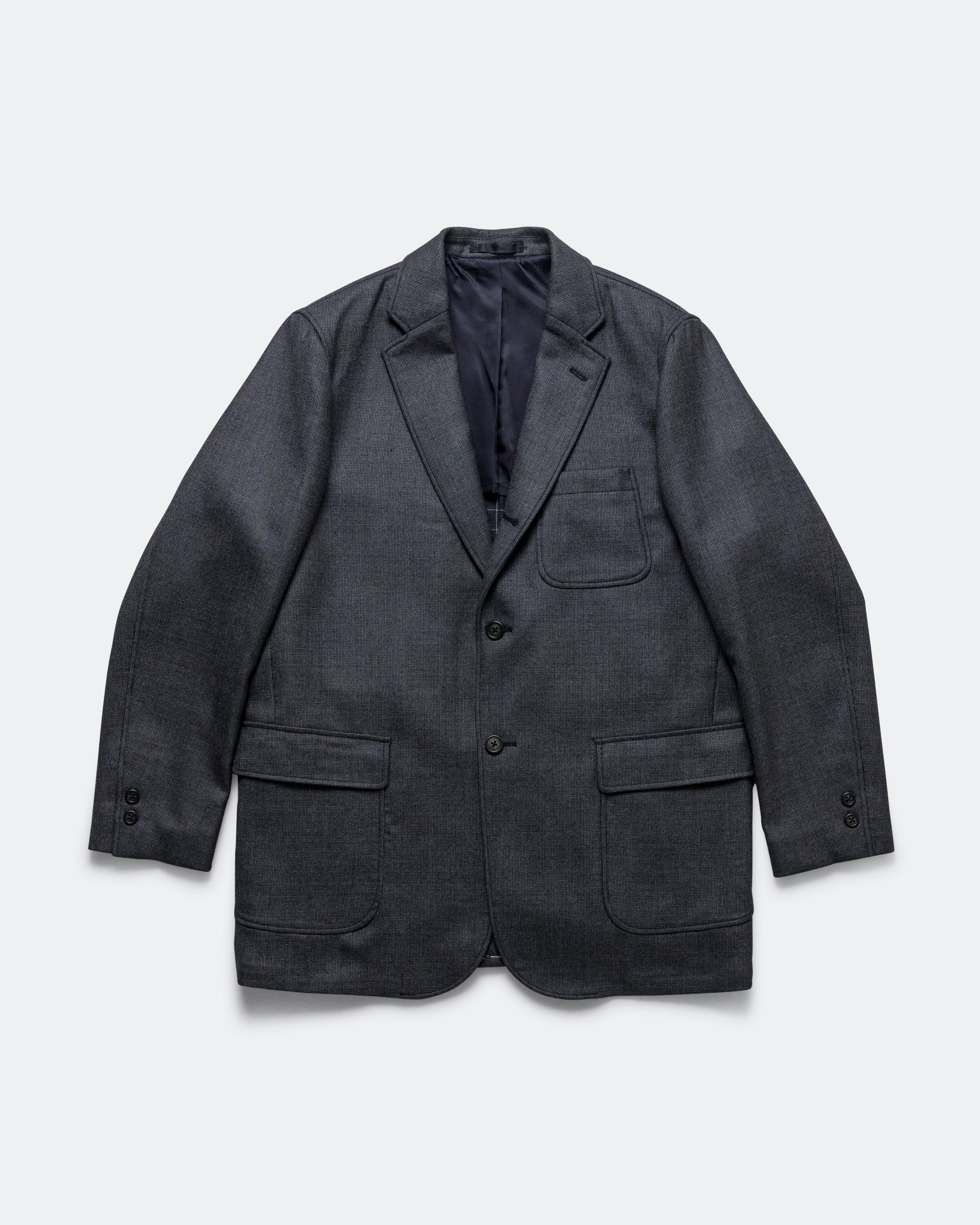 3B Blazer Box-Fit Wool Double Weave - Navy