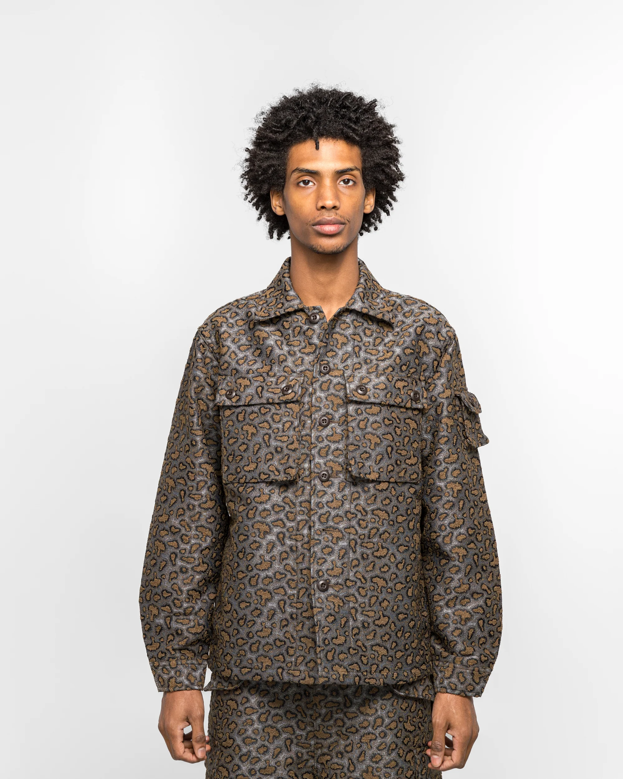 MIL SHT-JAC Camo Jacquard - Brown - Image 2