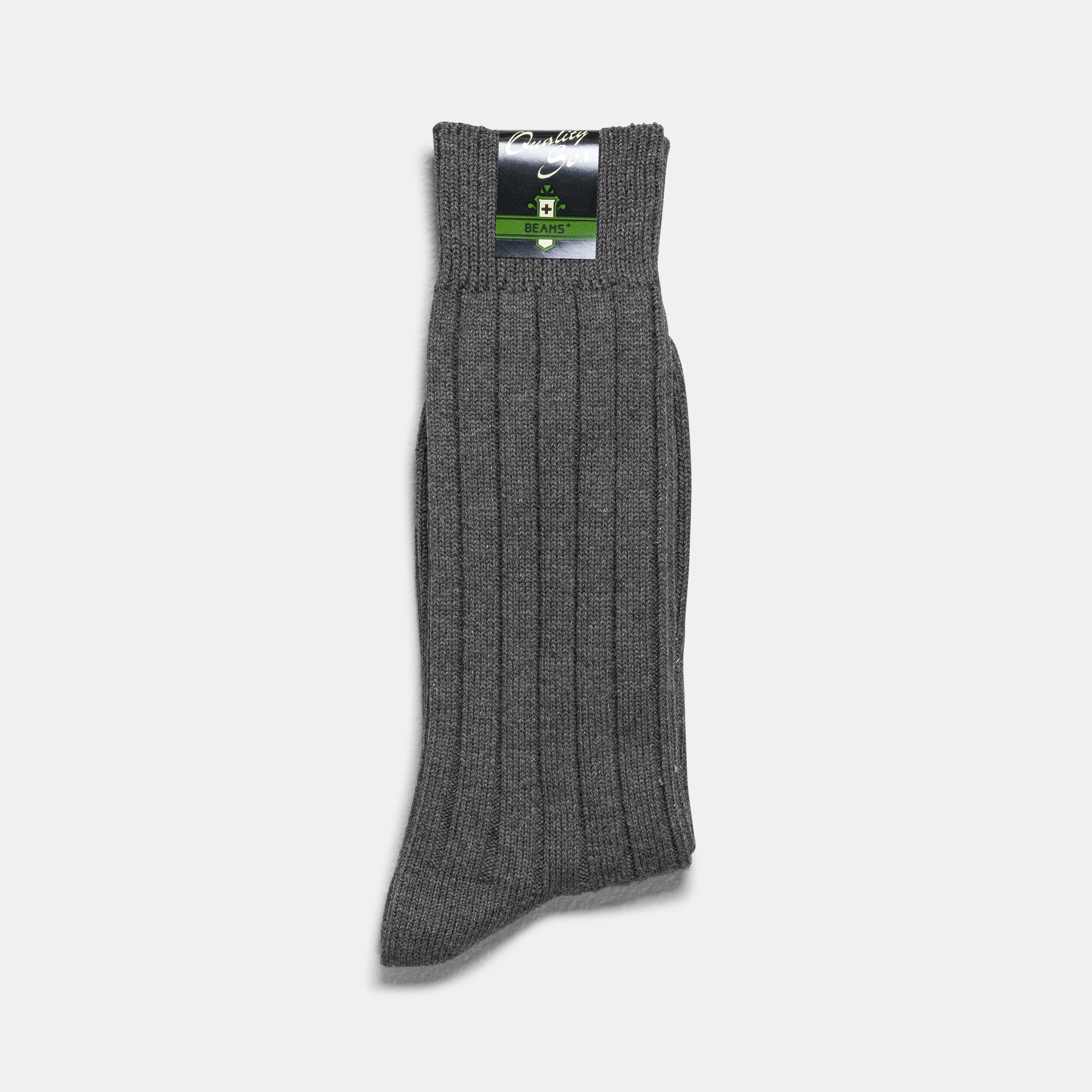 Solid Ribs Socks - Charcoal