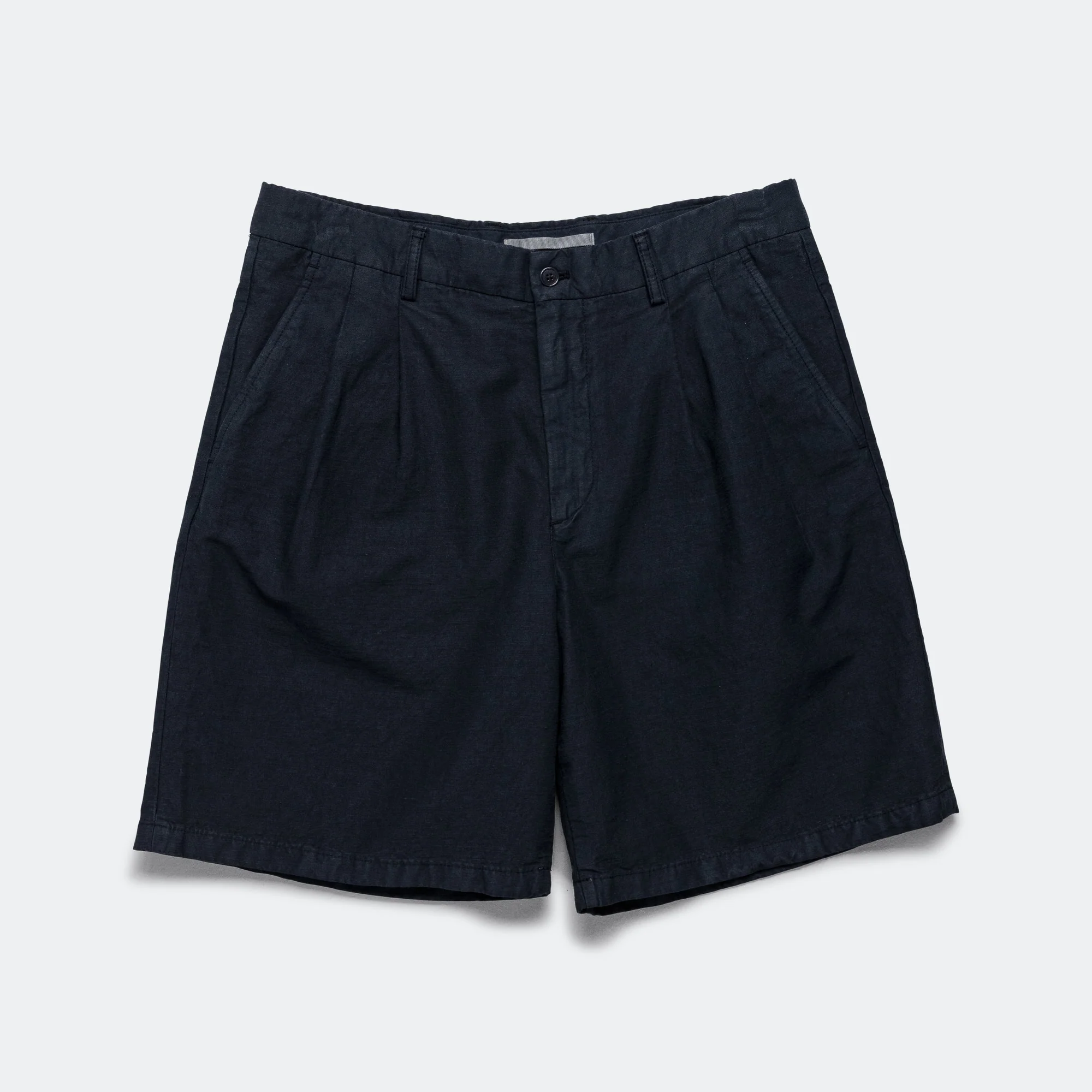 Benn Cotton Linen Shorts - Dark Navy