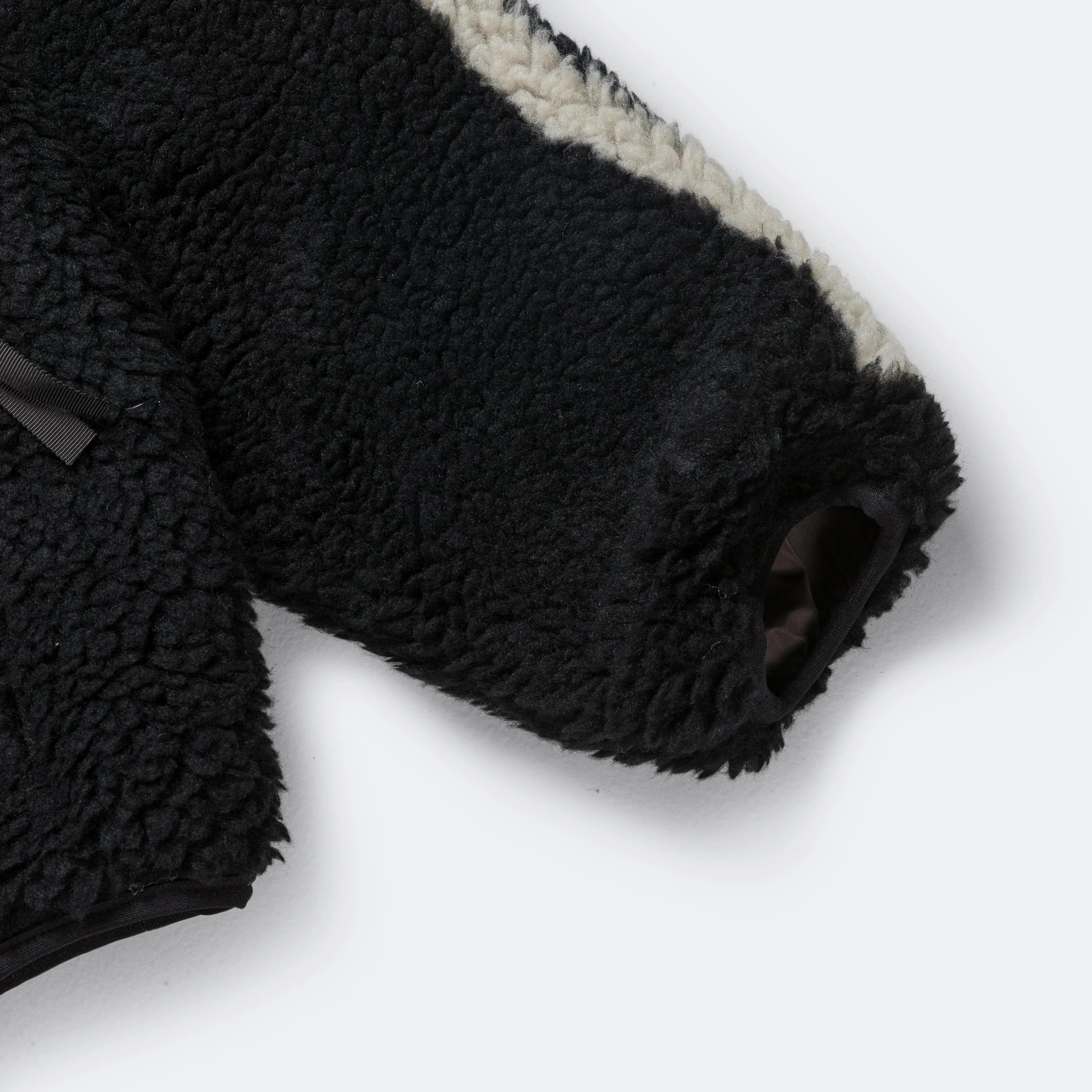 BONE Boa Fleece Reversible Blouson - Black - Image 7