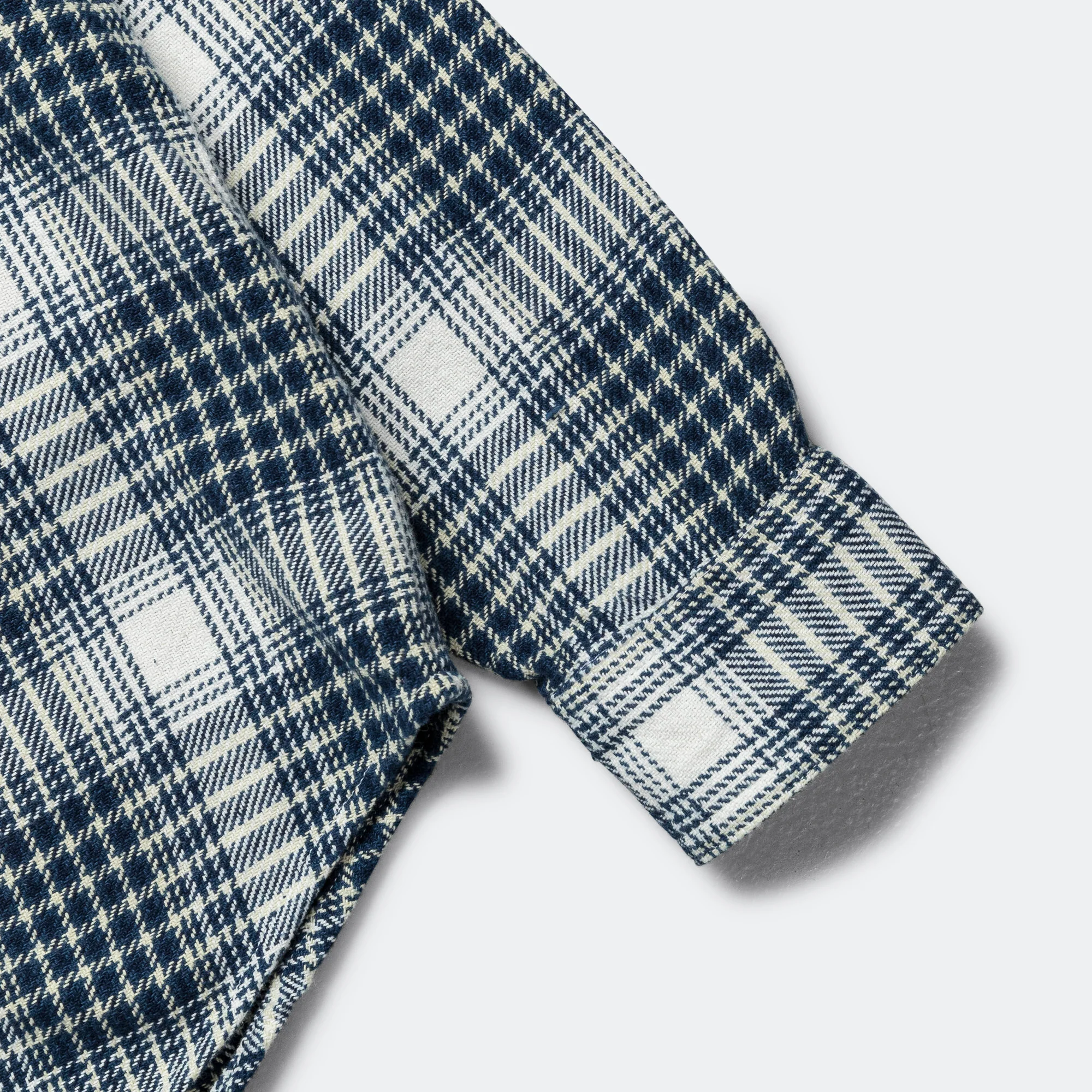 Classic Plaid Work Shirt - Beige Check - Image 6
