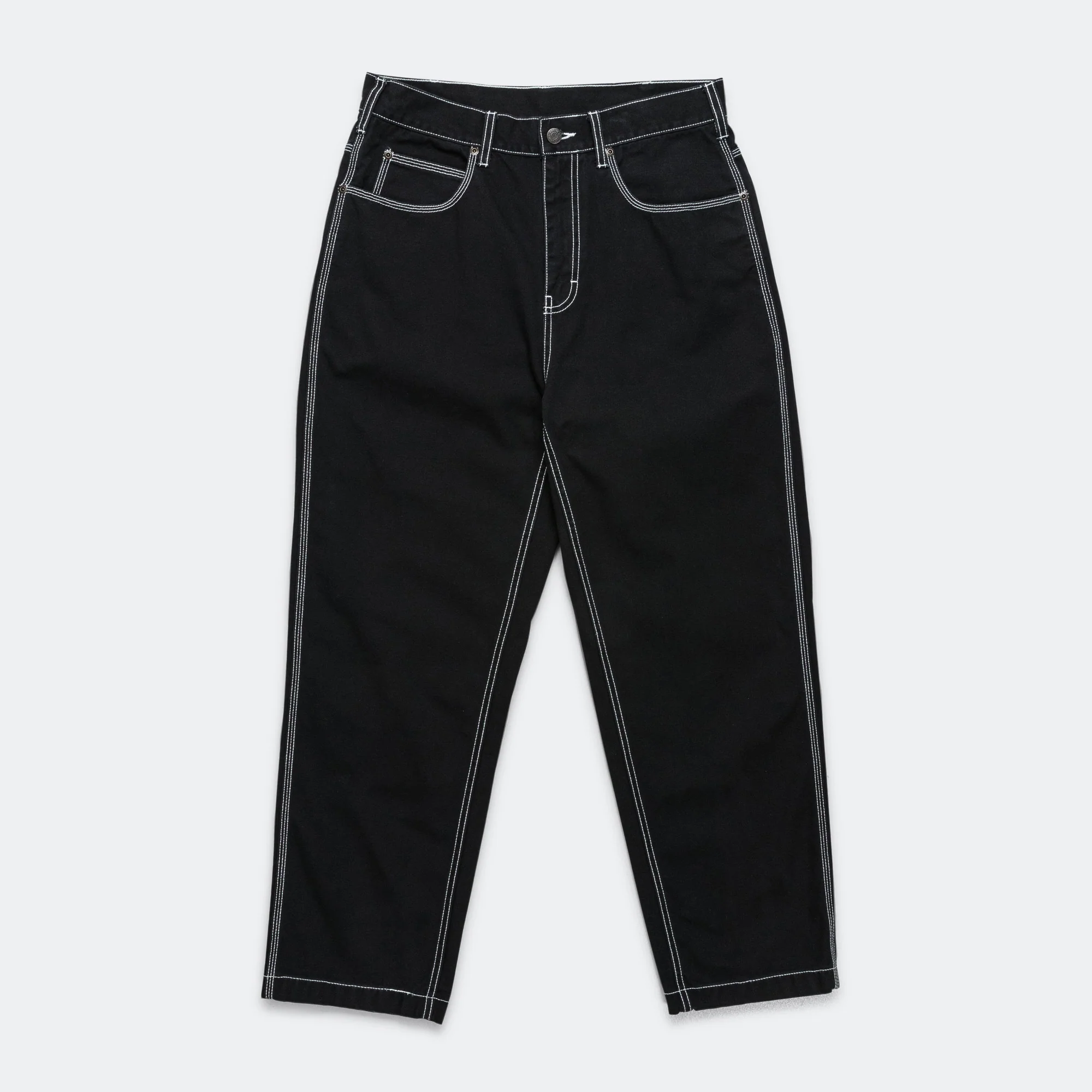 Contrast Stitch Pant - Black