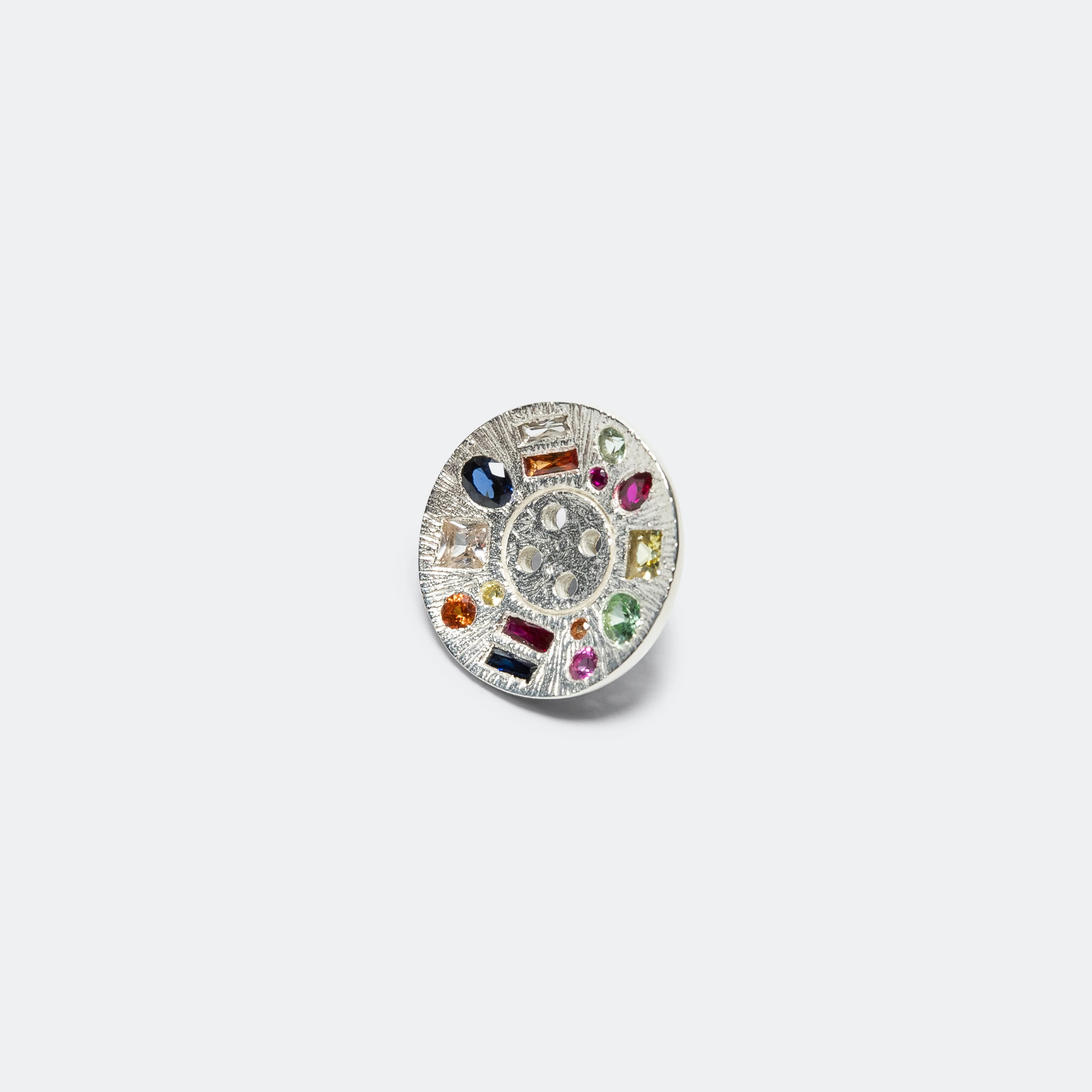 Cottage Garden Button (Multi) - 925 Silver - Image 3