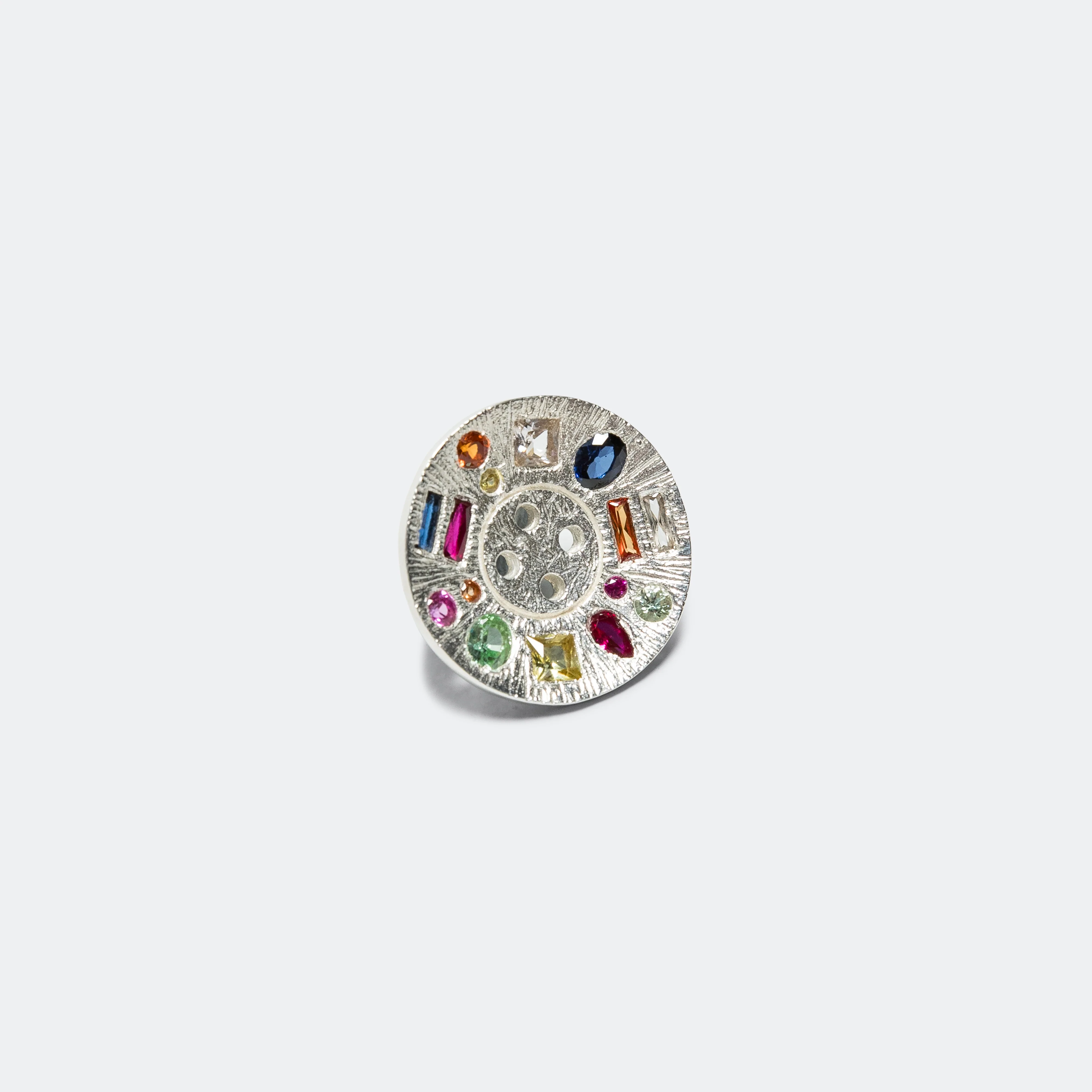 Cottage Garden Button (Multi) - 925 Silver - Image 4