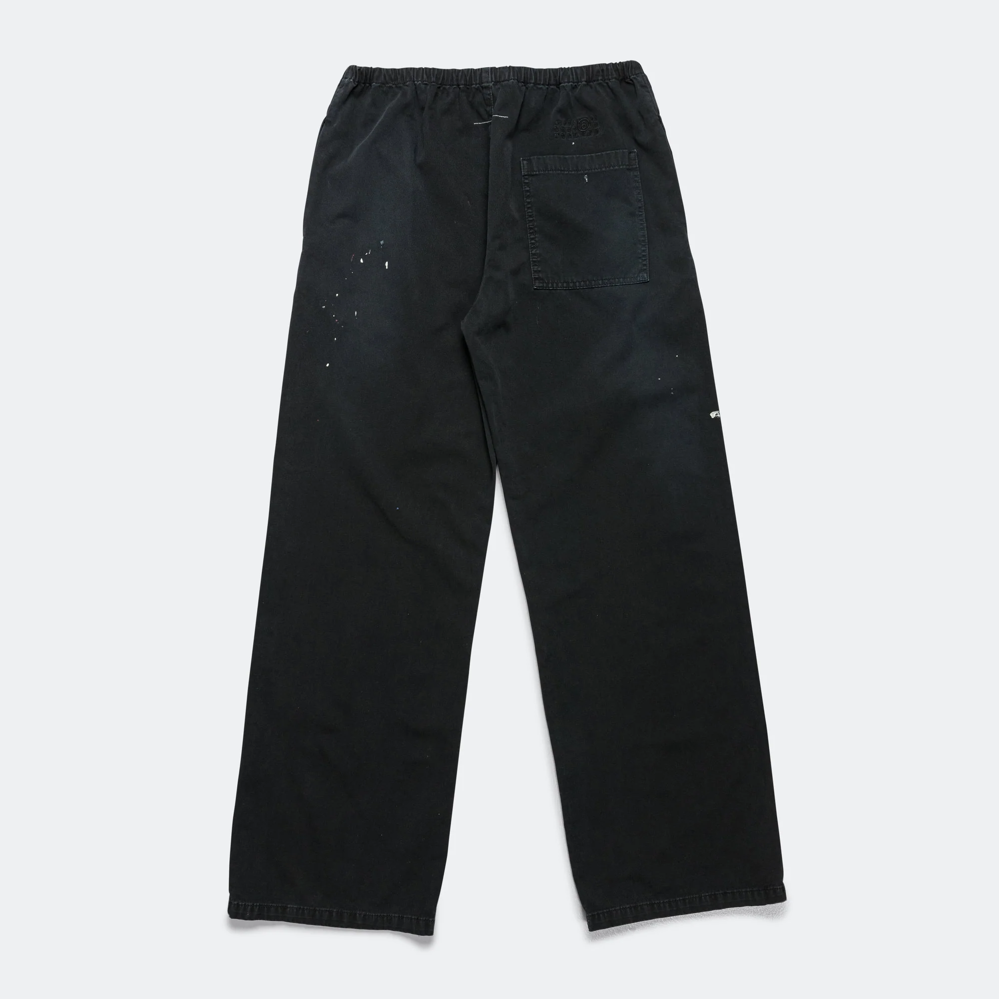 Cotton Jersey Paint Splatter Pants - Black - Image 2