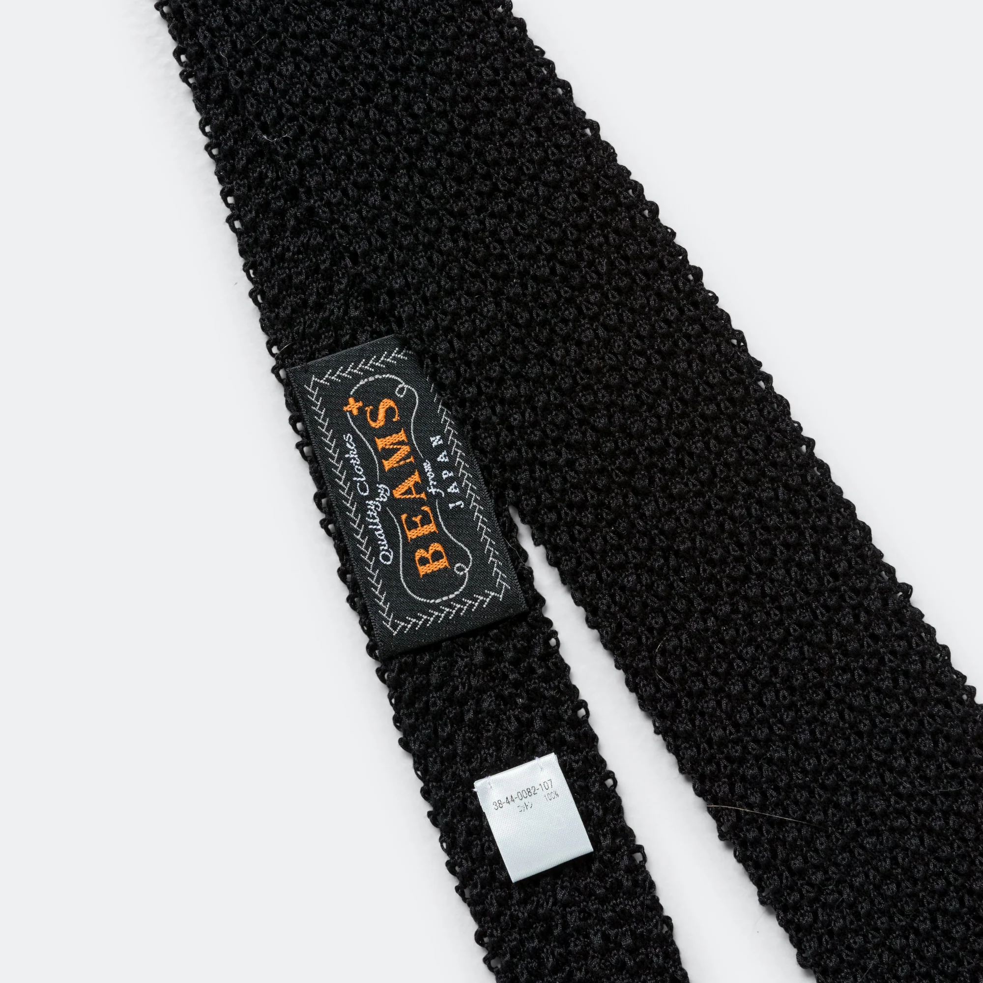 Cotton Knit Tie Solid - Black - Image 3