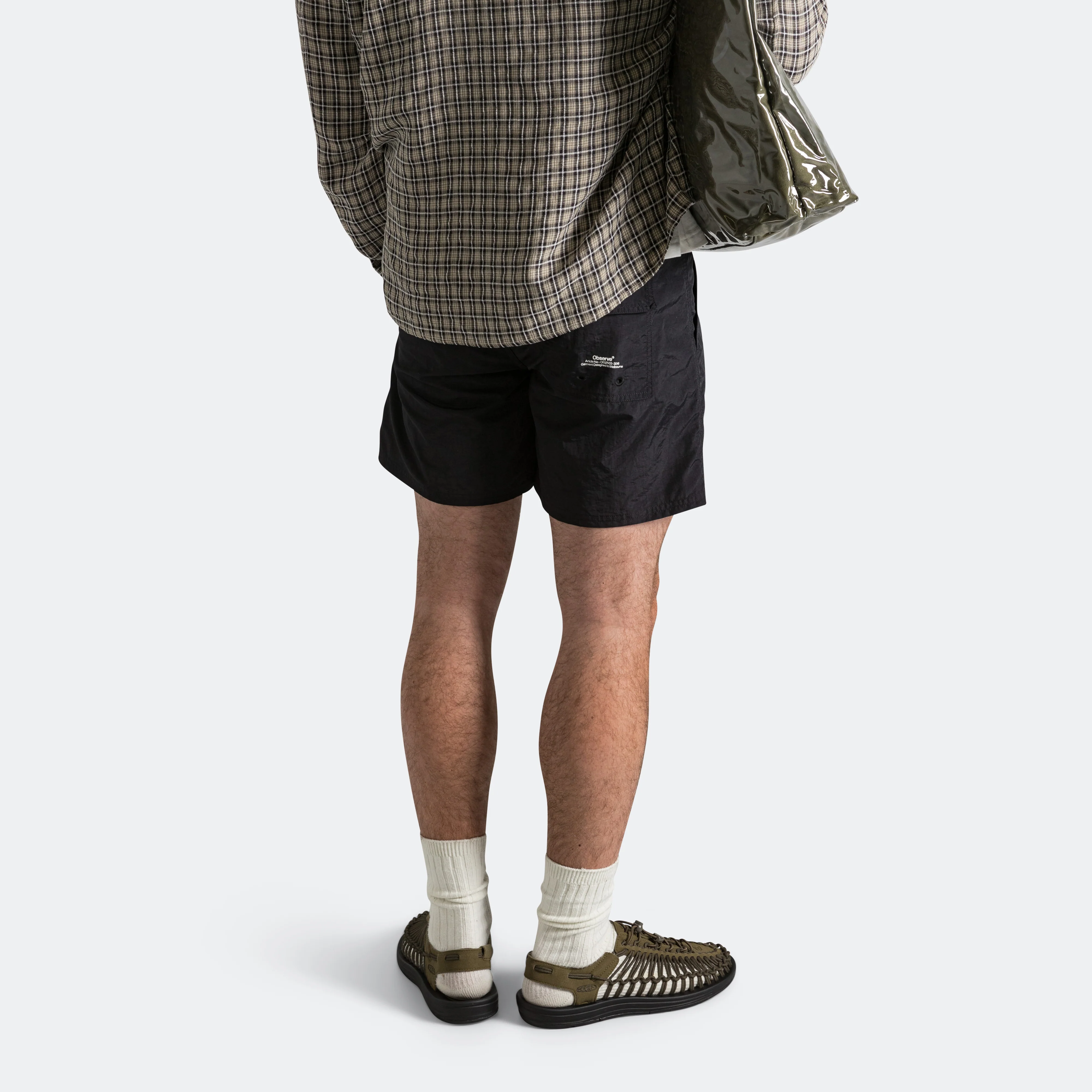 Crinkle Nylon Bianco Short - Navy - Image 12