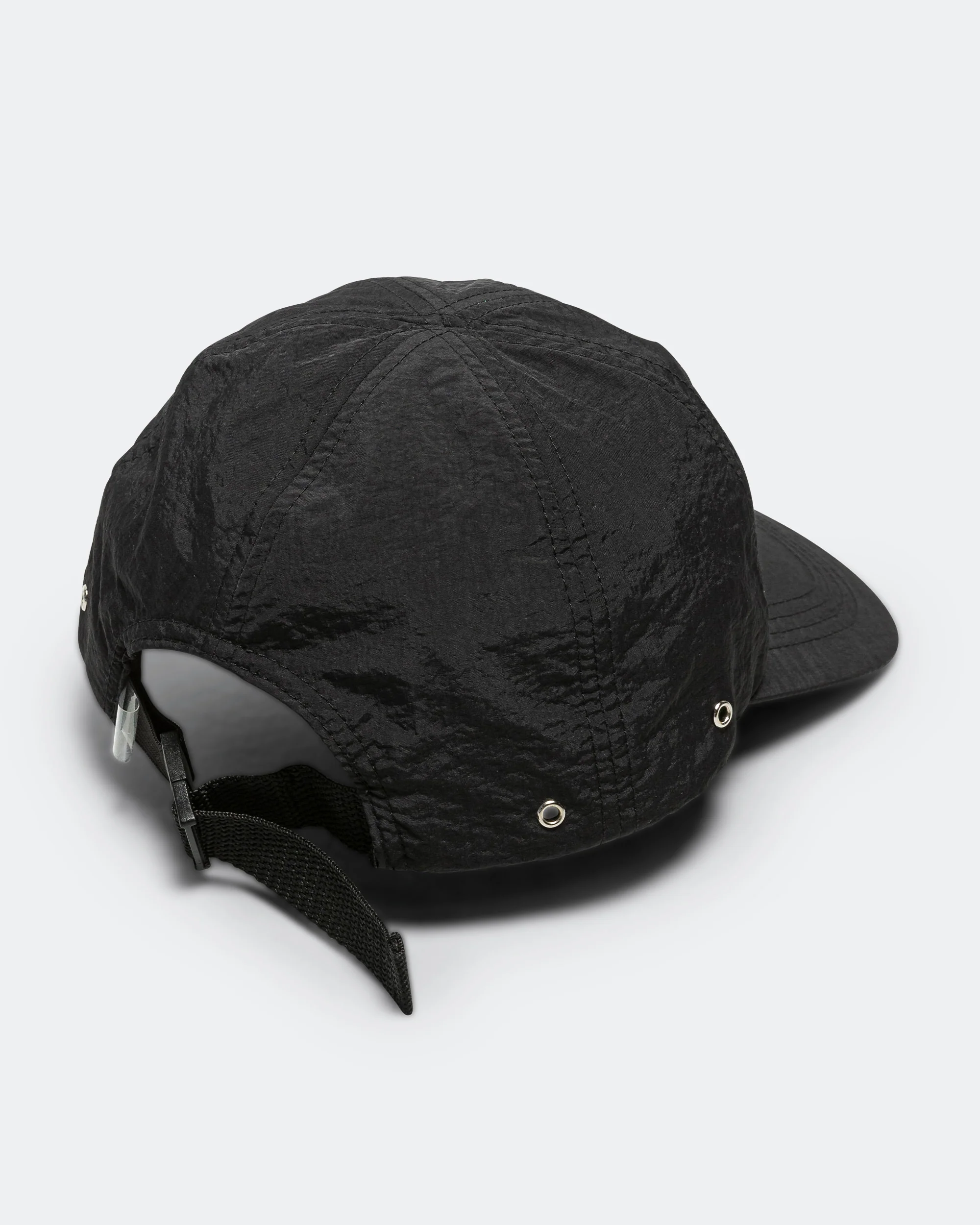 Crinkle Nylon Logo Cap - Black - Image 3