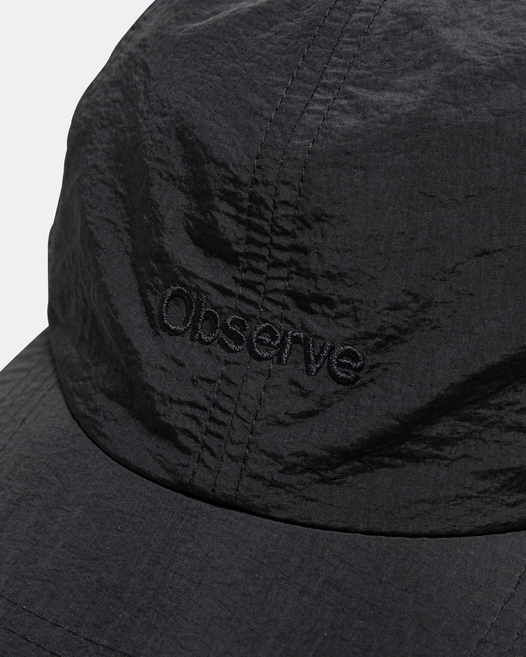 Crinkle Nylon Logo Cap - Black - Image 4