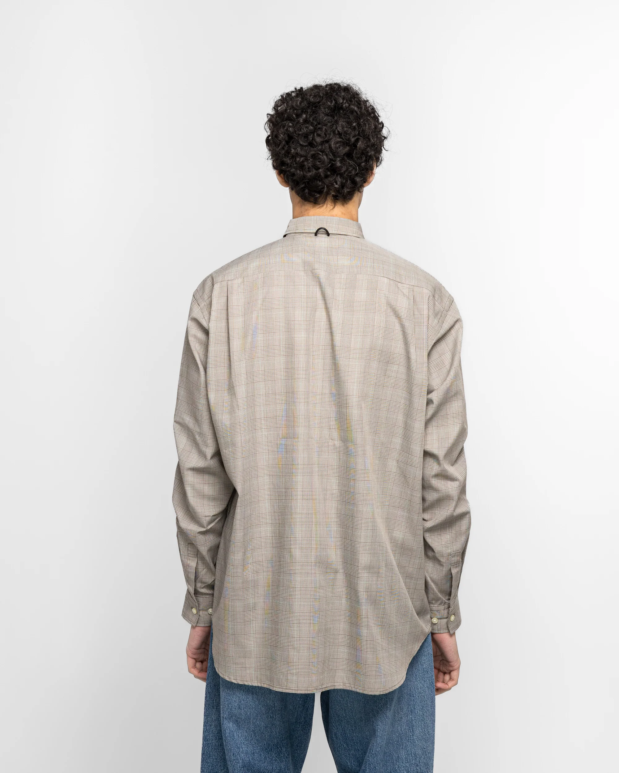 Tech REGULARSHIRT L/S - Glen Check Beige - Image 4