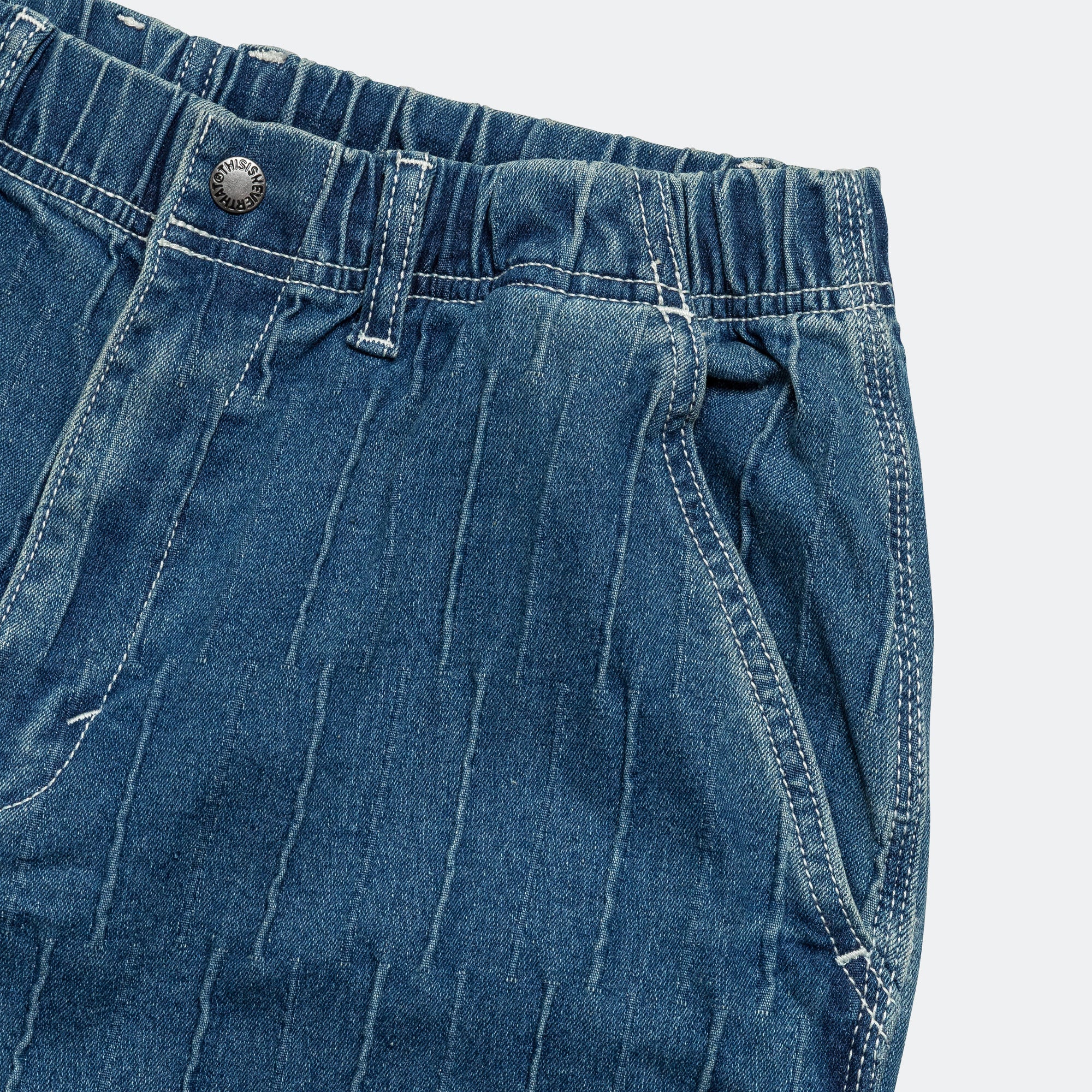 Denim Loose Pant - Blue - Image 3