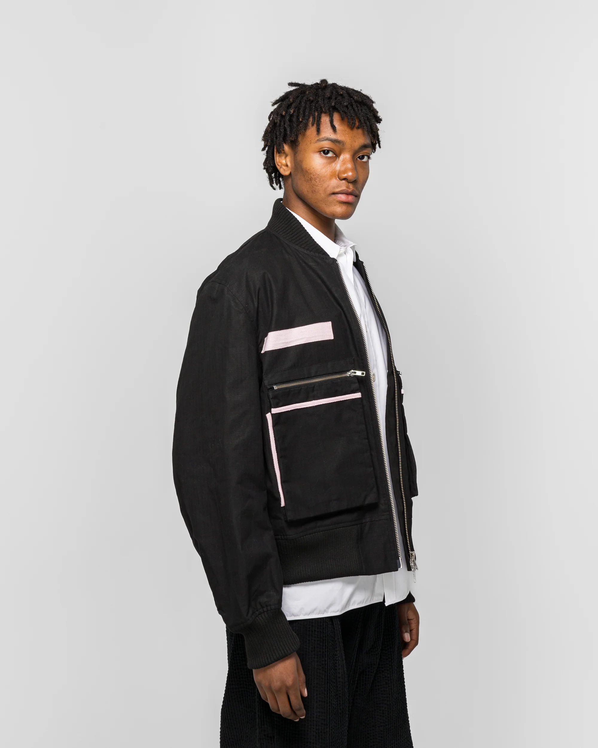 Borde Hill Bomber Jacket - Black Thornproof Ripstop - Image 3