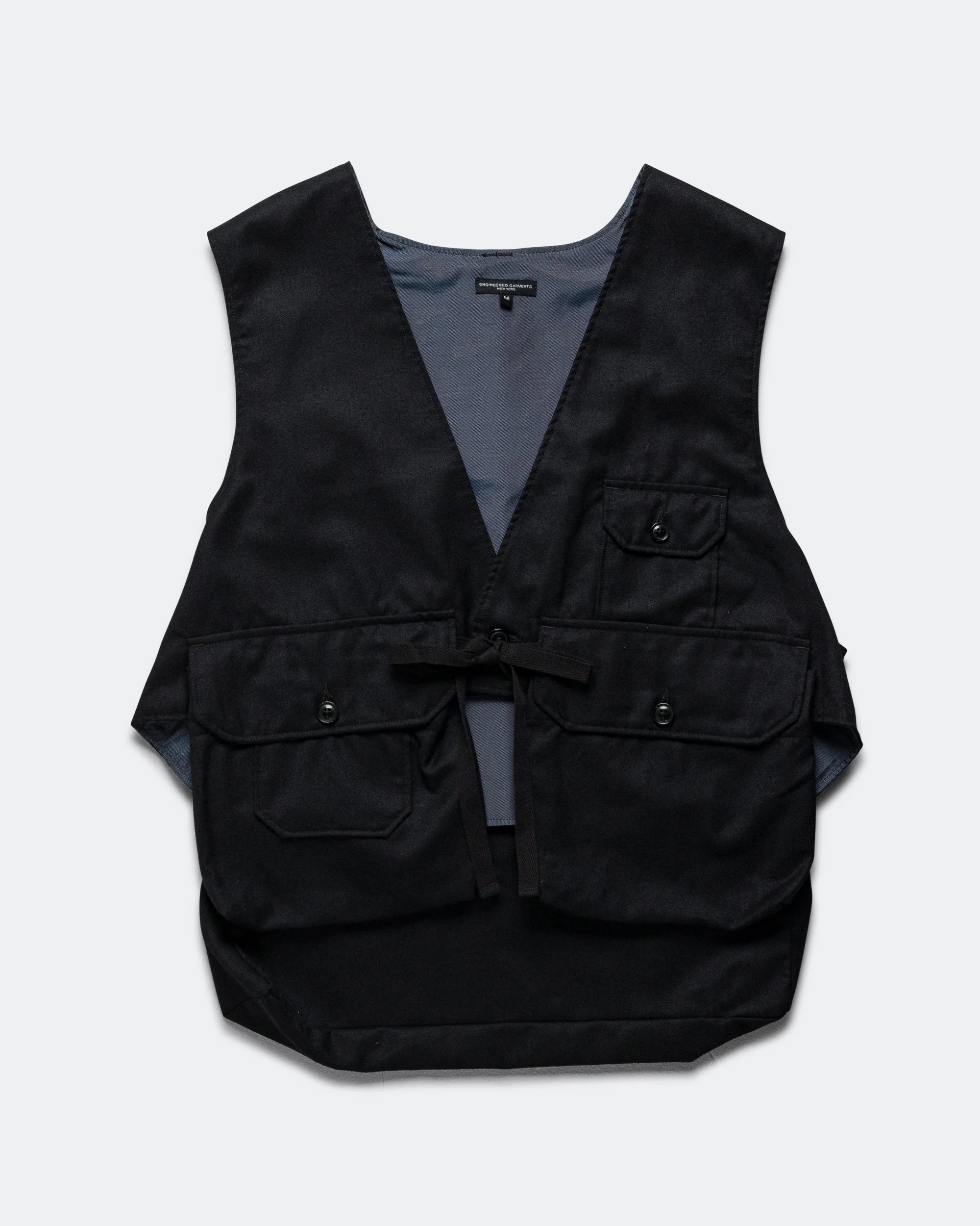 Fowl Vest - Dark Navy High Count Worsted Wool