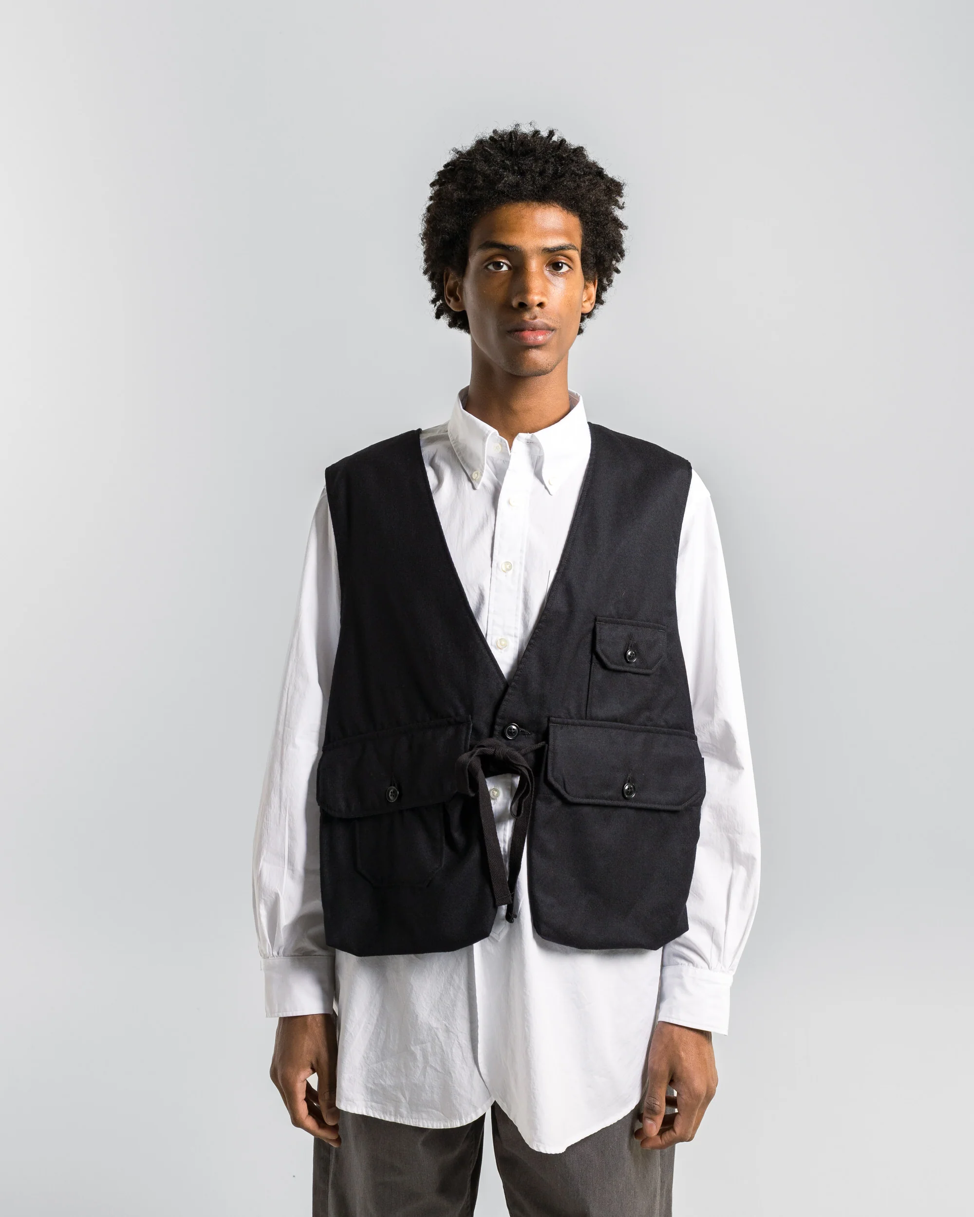 Fowl Vest - Dark Navy High Count Worsted Wool - Image 2