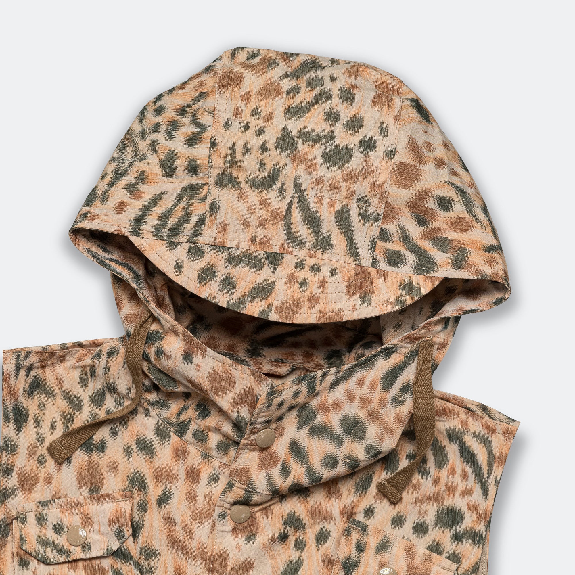 Field Vest - Brown Poly Leopard Print - Image 2