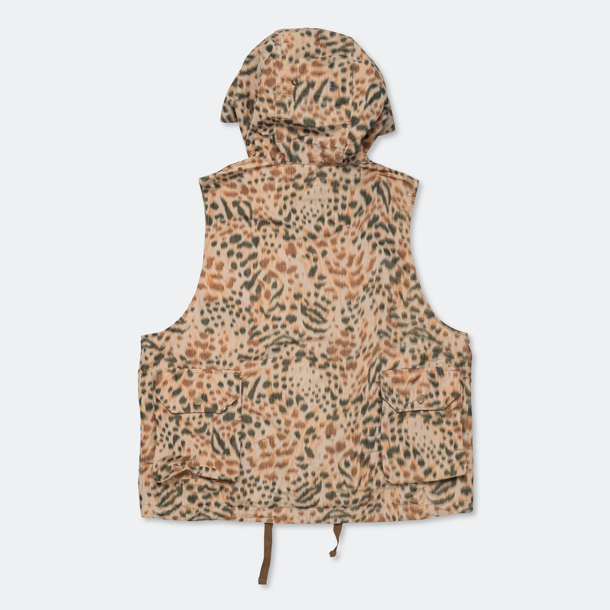 Field Vest - Brown Poly Leopard Print - Image 3