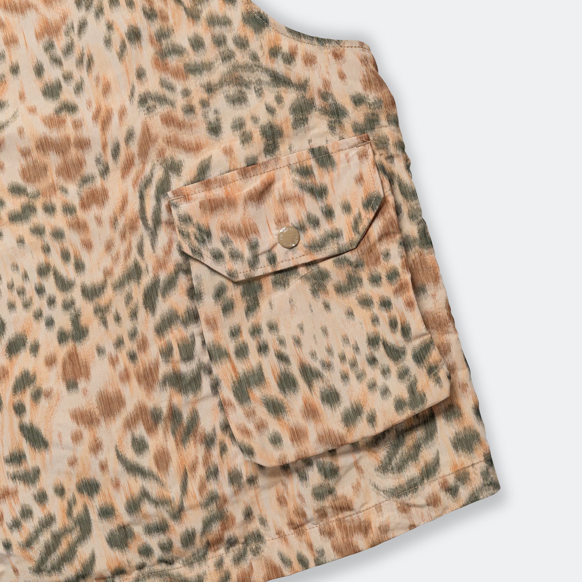 Field Vest - Brown Poly Leopard Print - Image 7