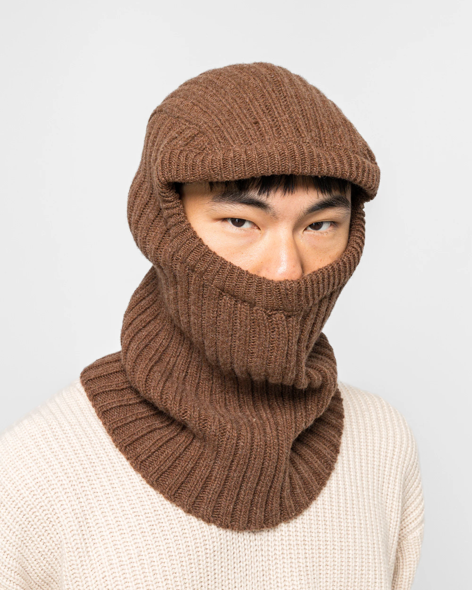 Balaclava Lambswool Blend - Brown - Image 2
