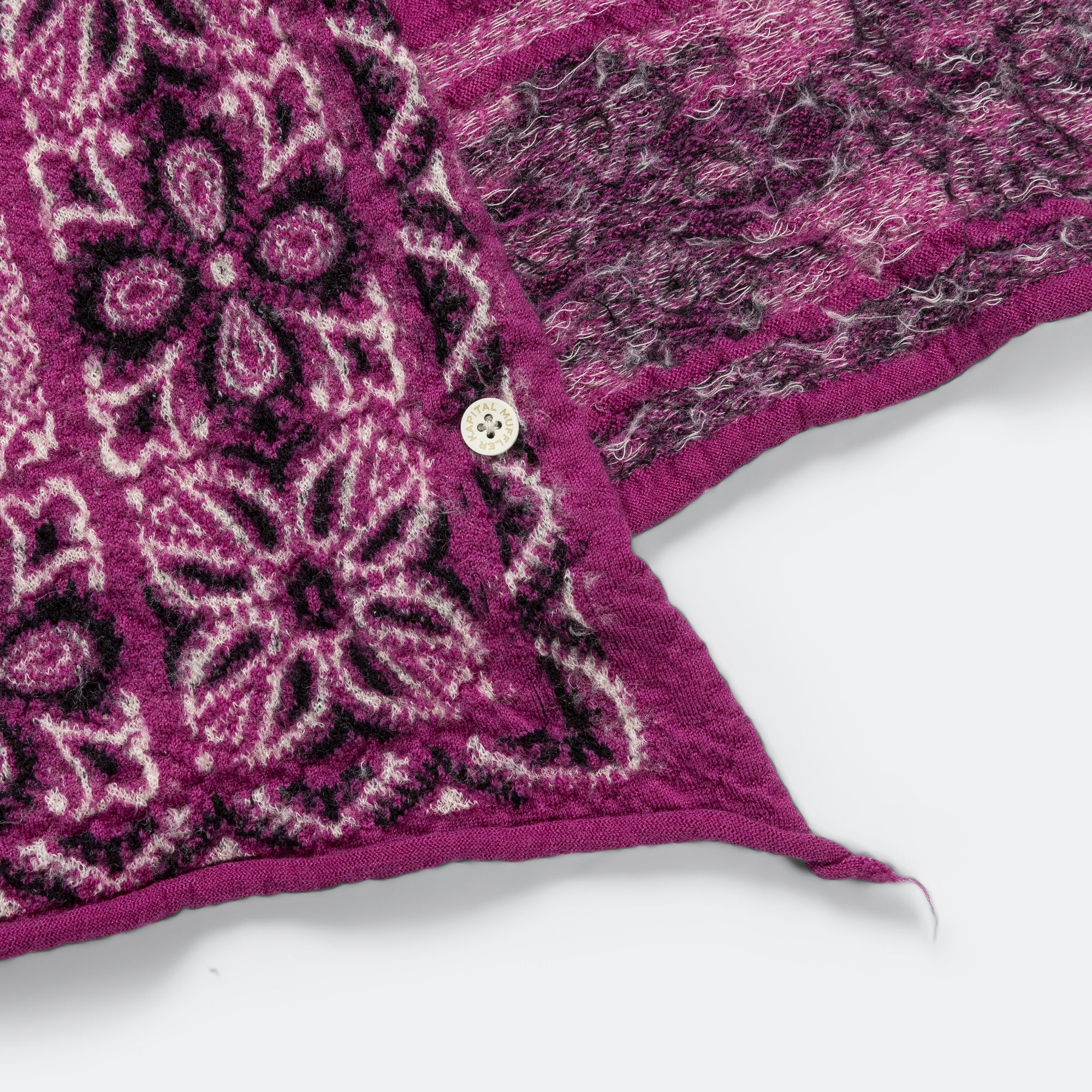 Fulling Wool Scarf Colorful BIG-MAMA BANDANA - Purple - Image 4